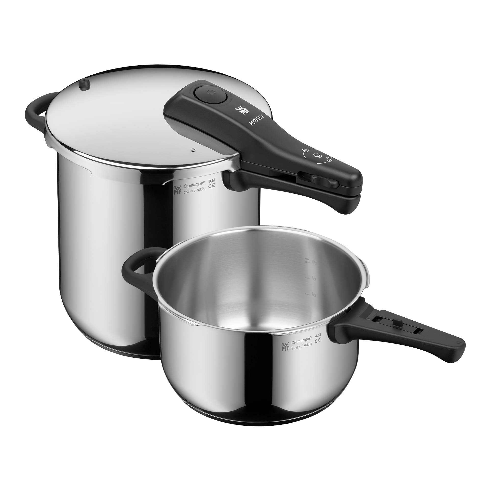 Conjunto de Panela de Pressão Perfect - 8,5+4,5 L Aço-1