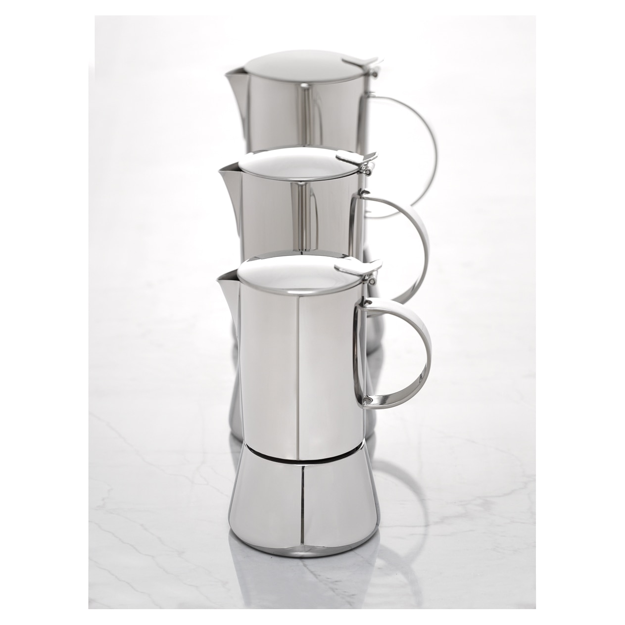 Cafetera italiana de acero inoxidable apta inducción El Corte Inglés Acero-2