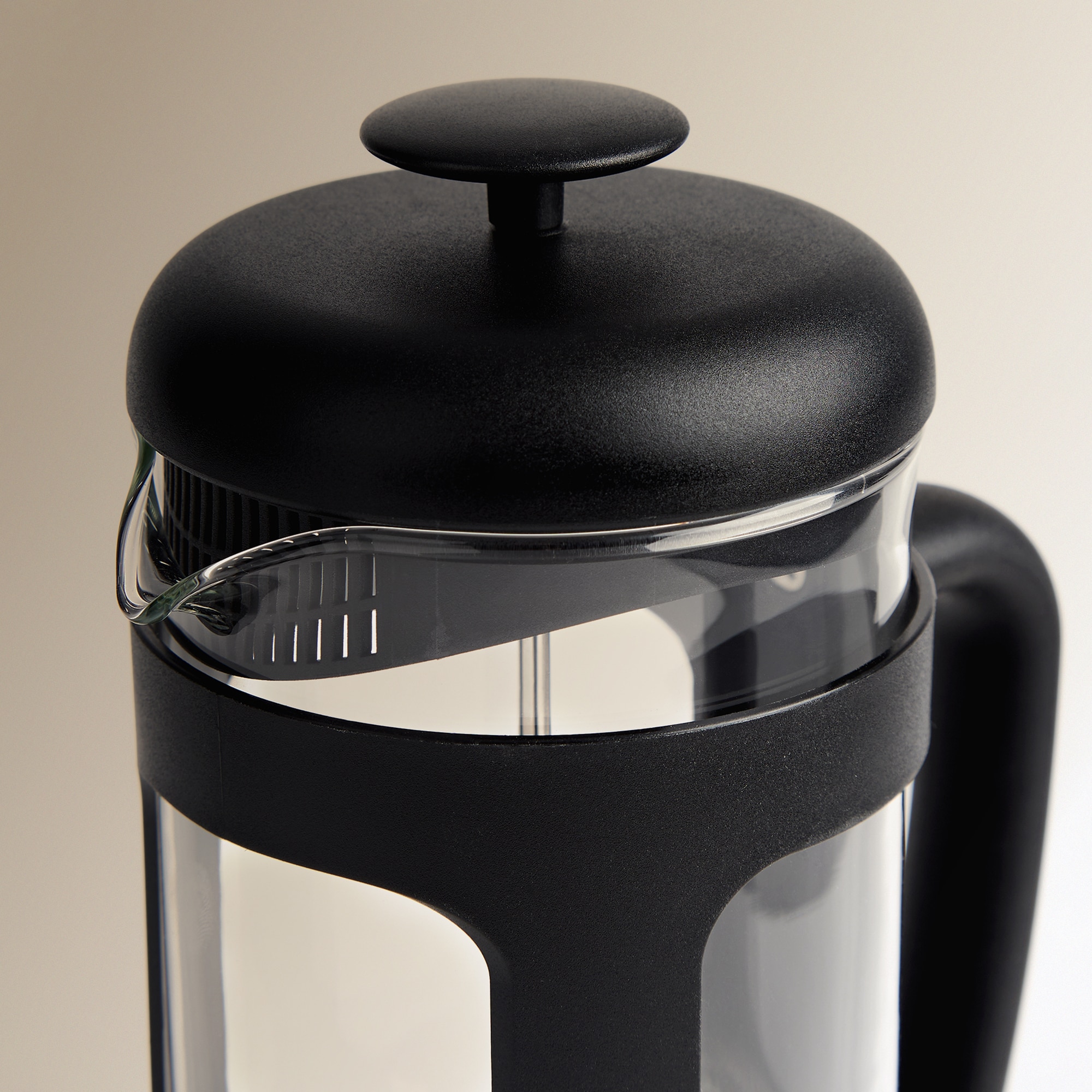 Imagen 2 de Cafetera de émbolo de plástico - Negro 350 ml Negro