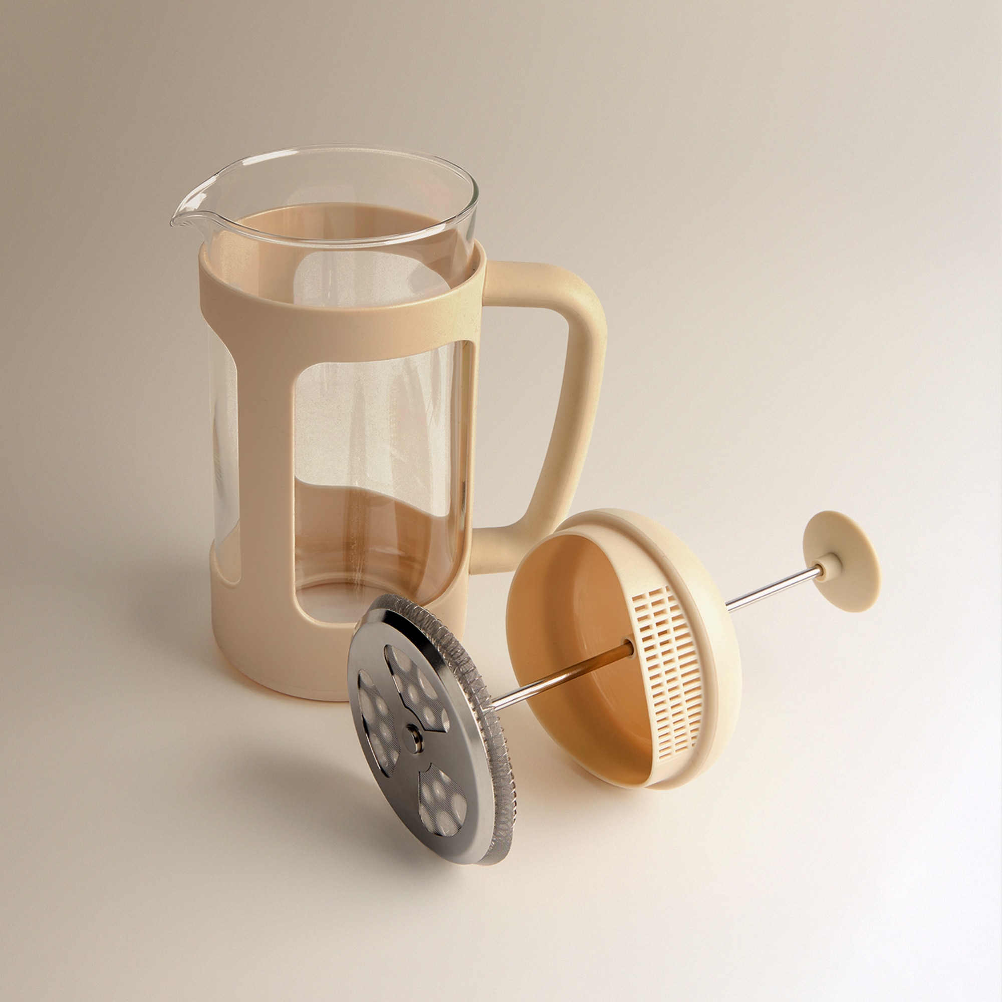 Cafeteira de êmbolo de plástico Cru-3