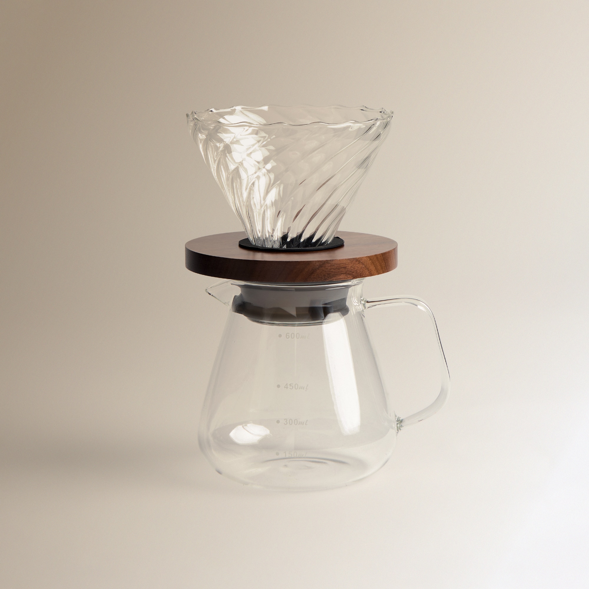 Cafeteira de filtro (gotejamento) em nogueira + 50 filtros Natural-1