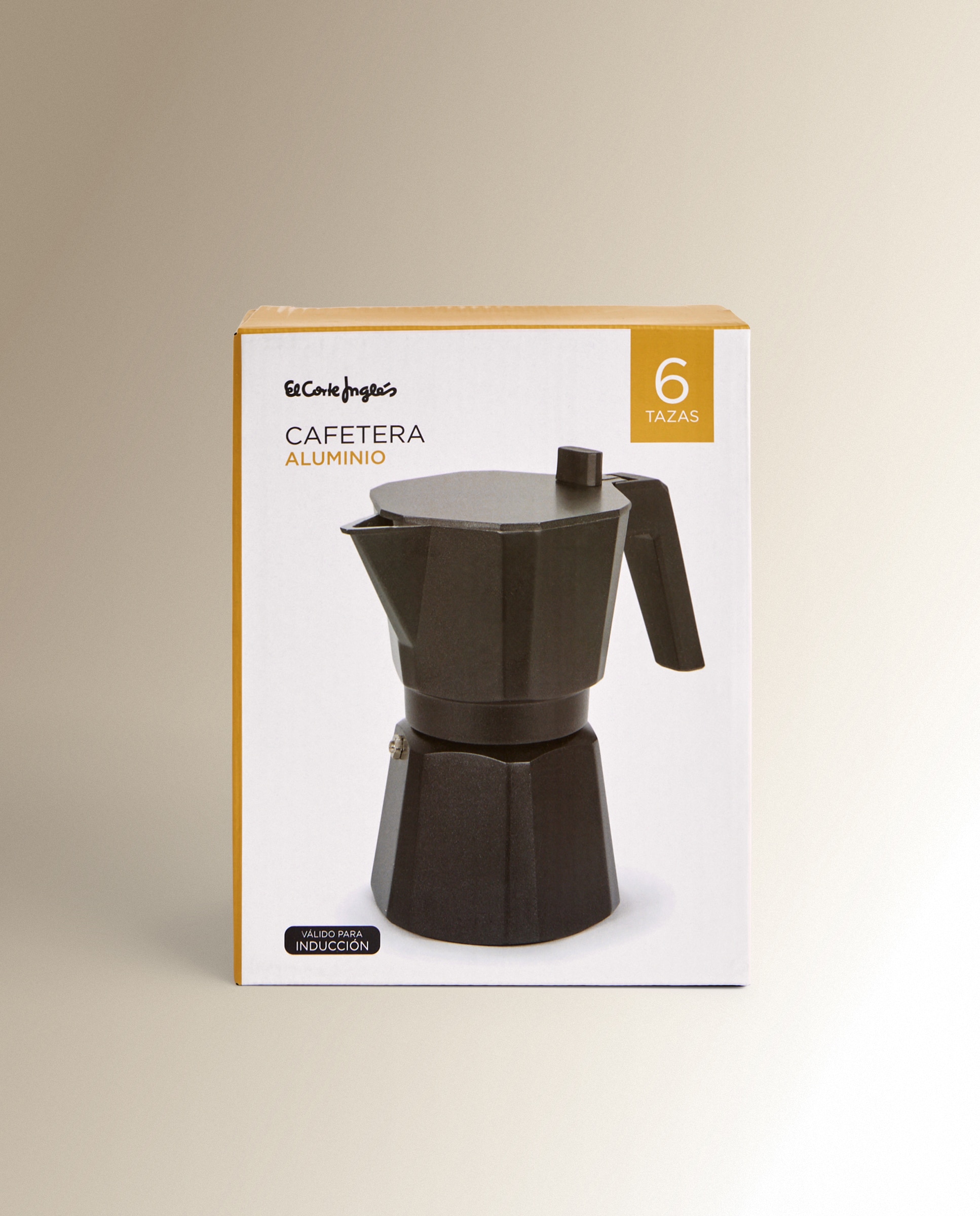Cafetera italiana de aluminio Facetada - Negro 6 Tazas Negro-4