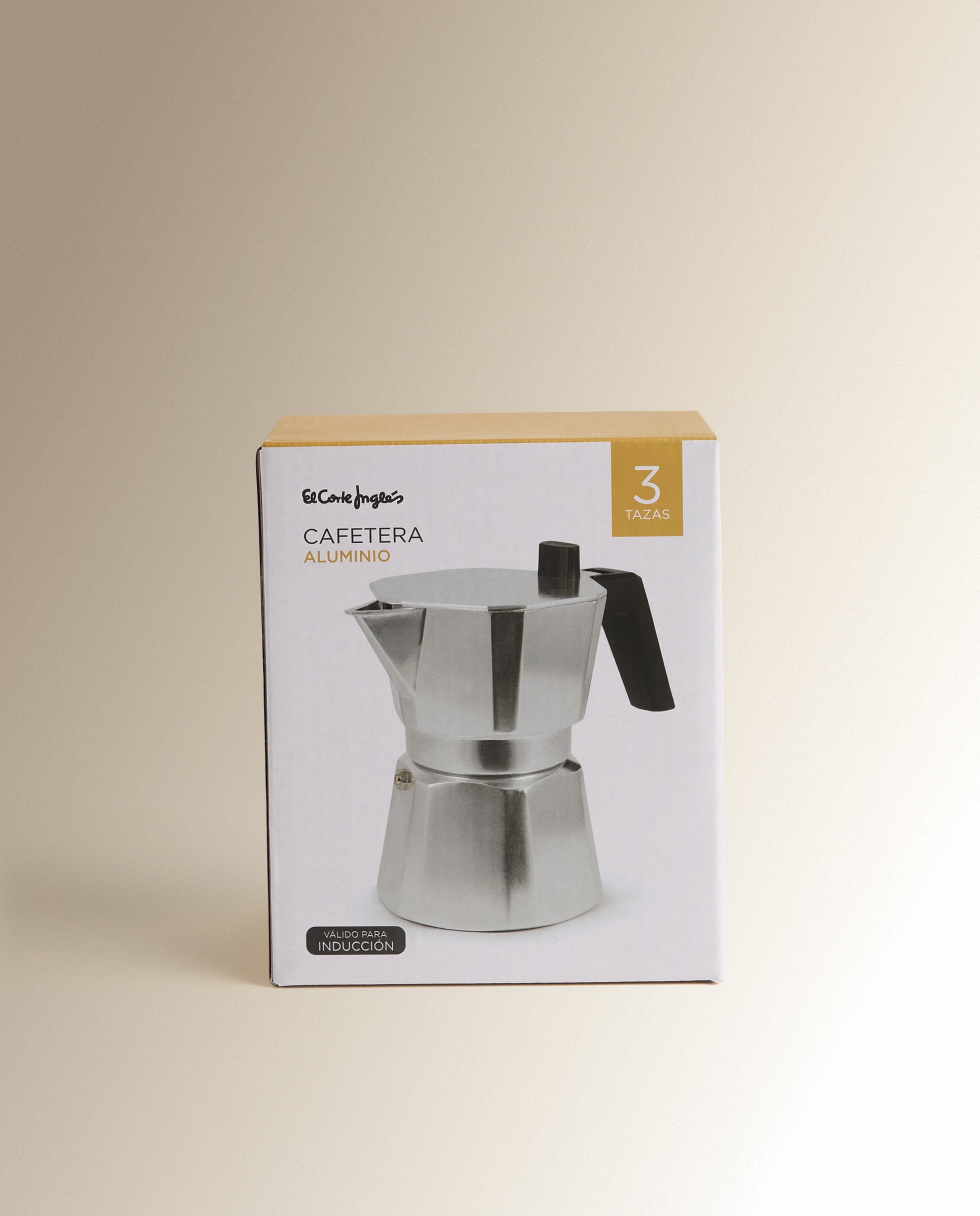 Cafetera italiana de aluminio Facetada - Gris 3 Tazas Gris-4