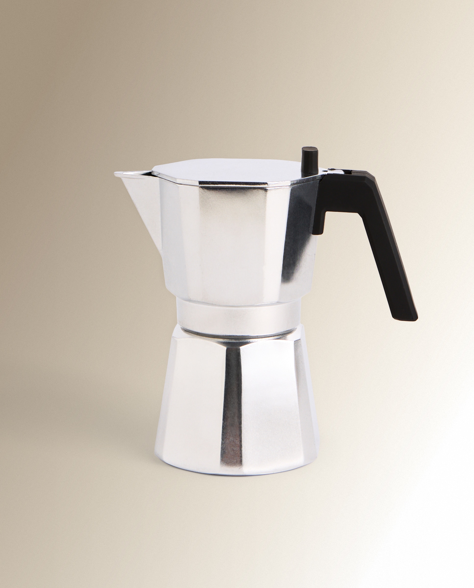 Cafetera italiana de aluminio Facetada - Gris 6 Tazas Gris-1