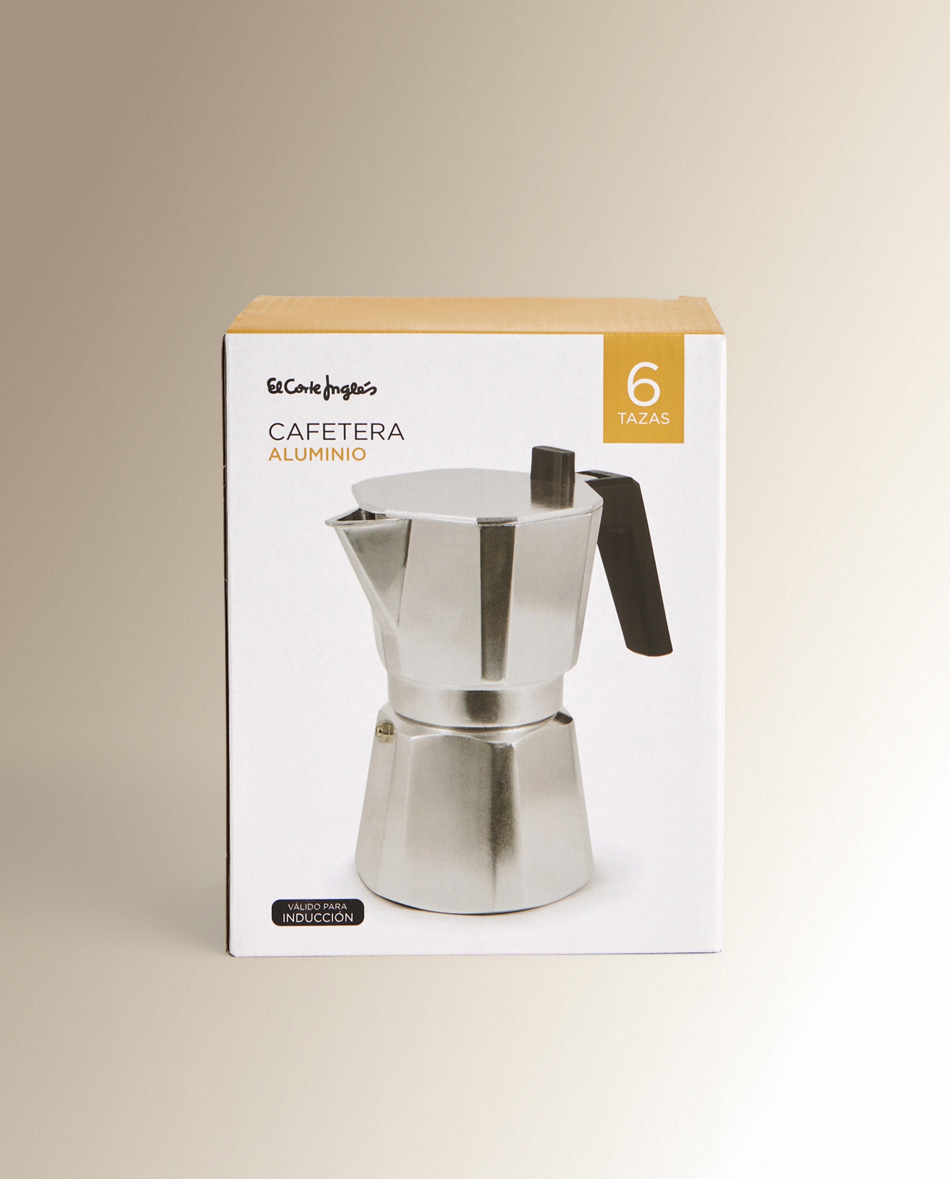 Cafetera italiana de aluminio Facetada - Gris 6 Tazas Gris-4