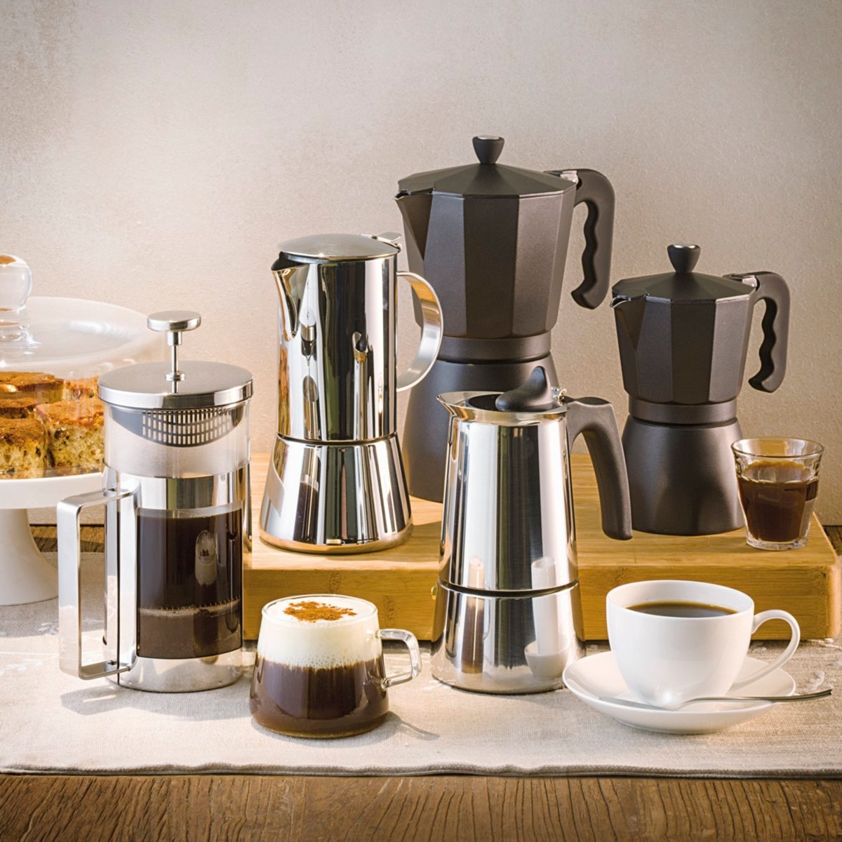 Cafetera italiana de aluminio para vitrocerámica El Corte Inglés Negro-3