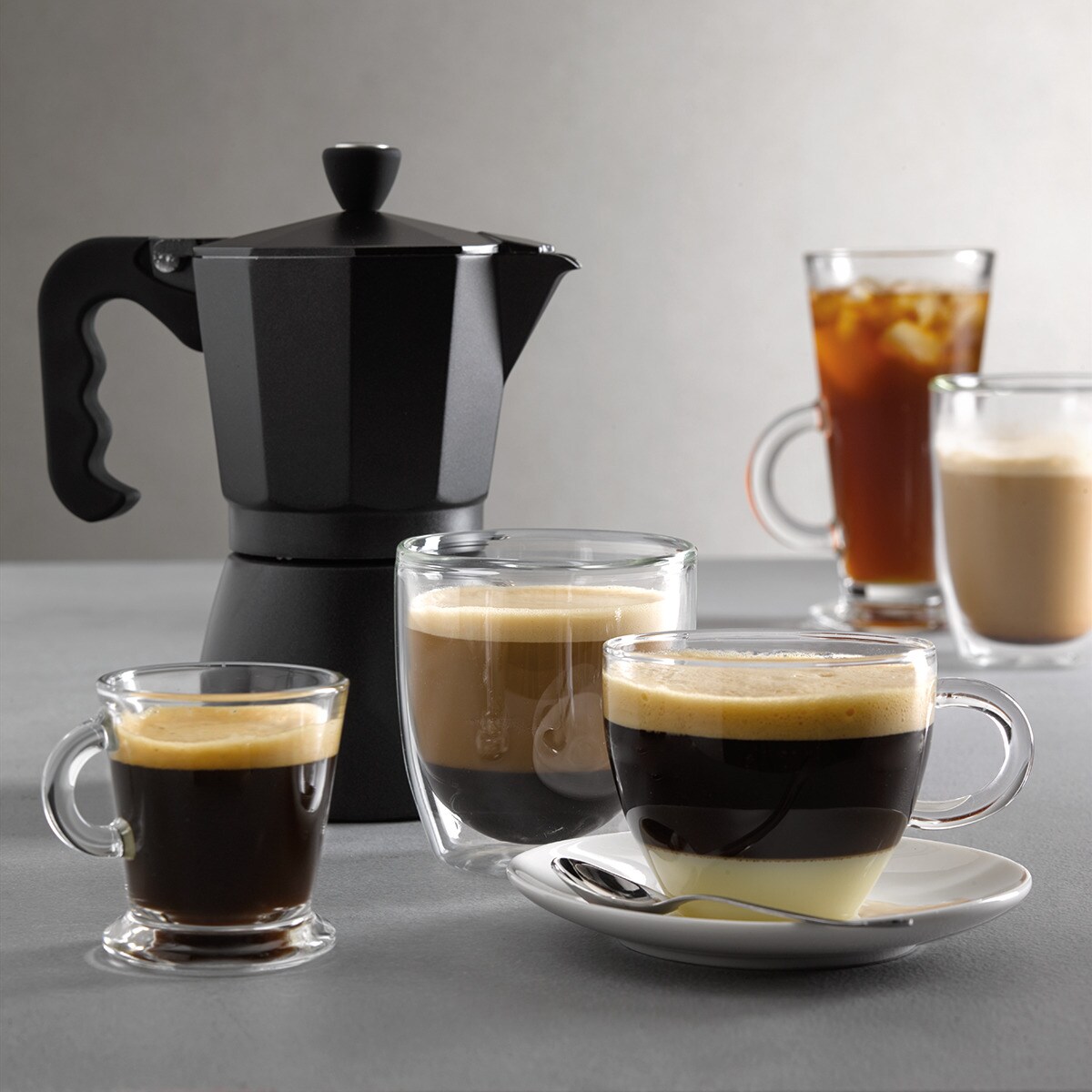 Cafetera italiana de aluminio para vitrocerámica El Corte Inglés Negro-5