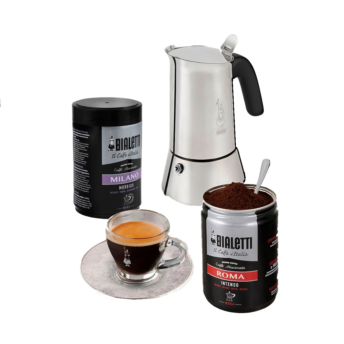 Cafeteira italiana de aço Venus Aço-4