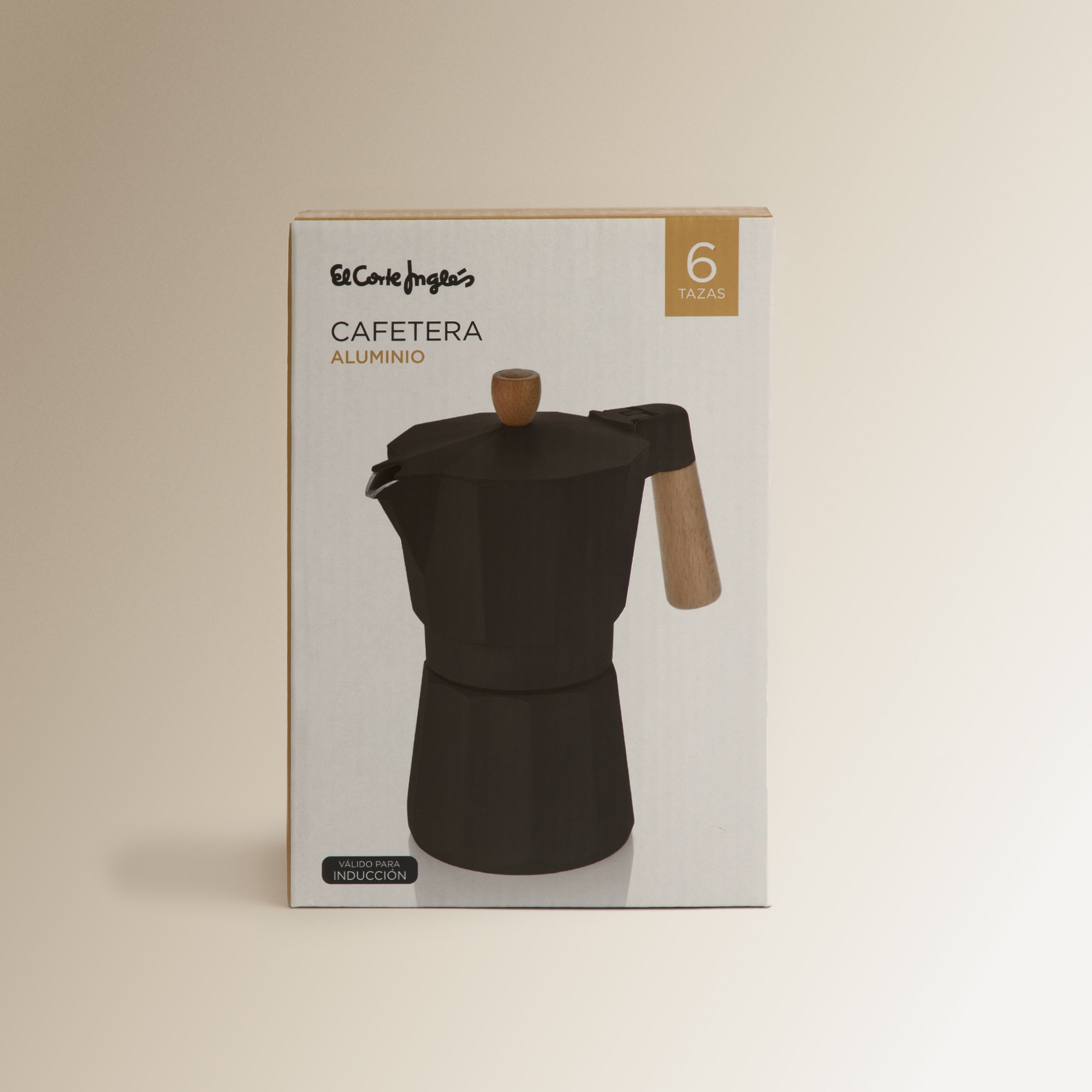 Cafetera italiana Deco Negra El Corte Inglés - Negro 6 Tazas Negro-4