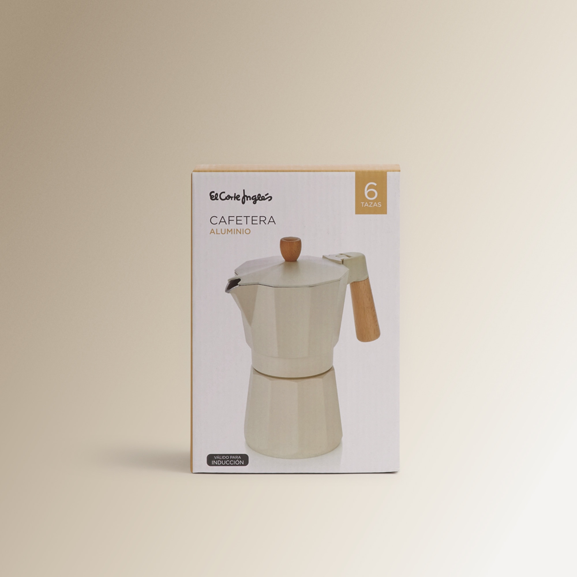 Cafeteira italiana Deco creme El Corte Inglés Creme-4
