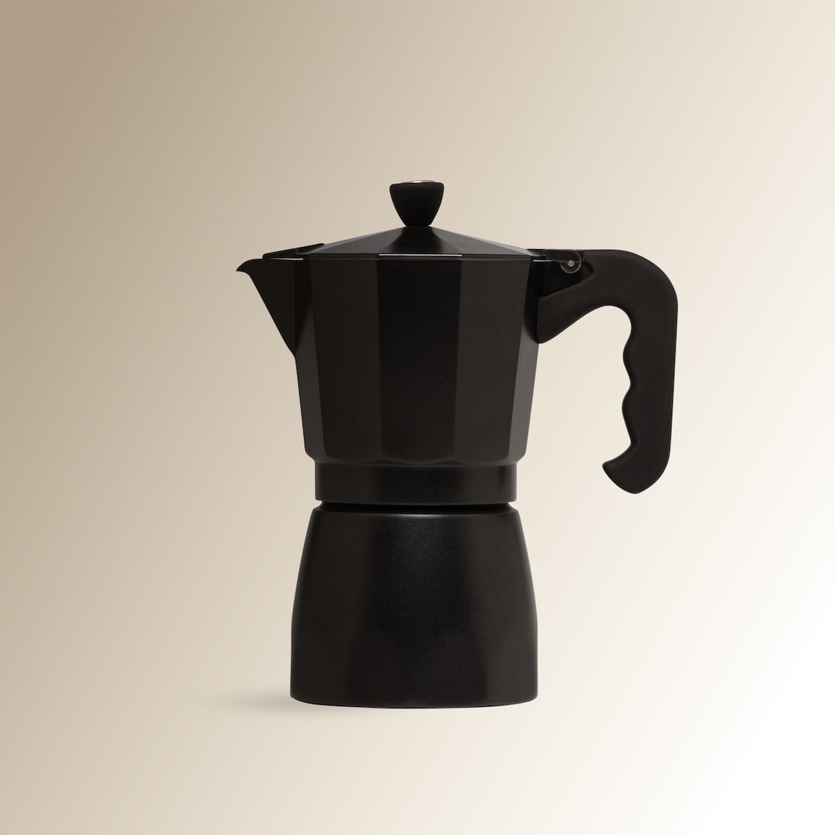 Cafetera italiana de aluminio para inducción El Corte Inglés Negro-1