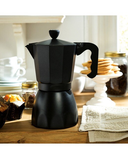 Cafeteira italiana de alumínio para indução Preto-2