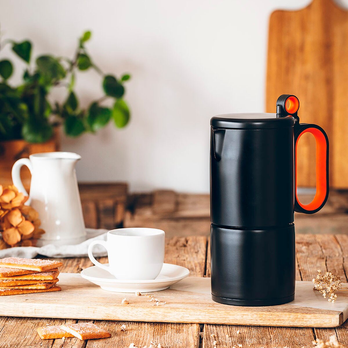 Cafetera acero inoxidable Efficient Bra - Negro 10 Tazas Negro-5