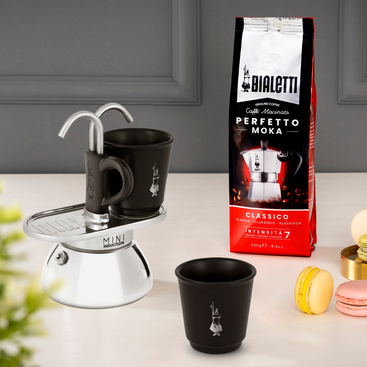 Máquina de Café Mini Express Induction com 2 Chávenas Cinzento-2