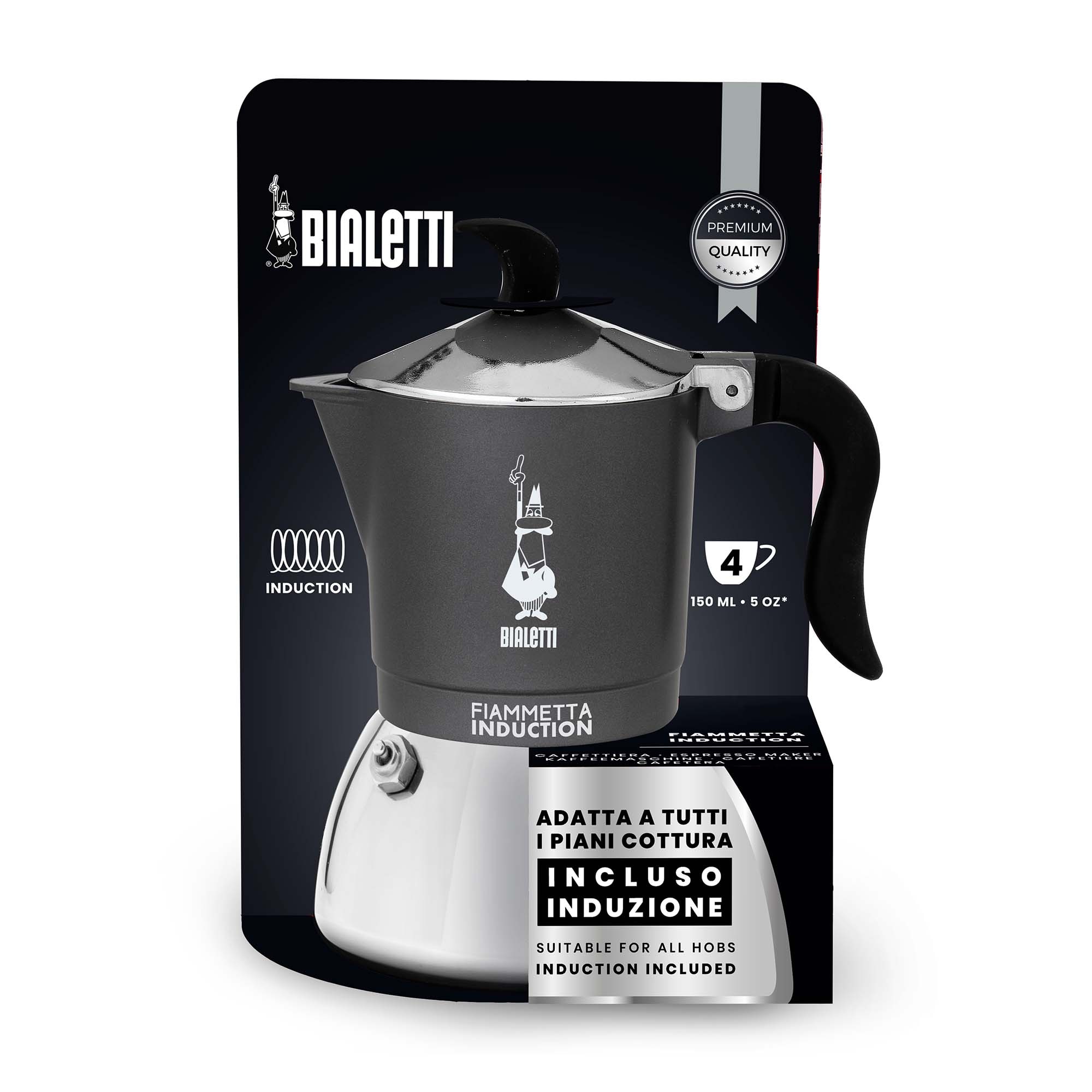 Cafetera italiana Fiammetta Bialetti Gris-2