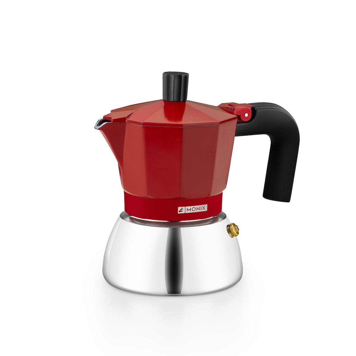 Cafetera exprés Induction Inox Monix Rojo-1