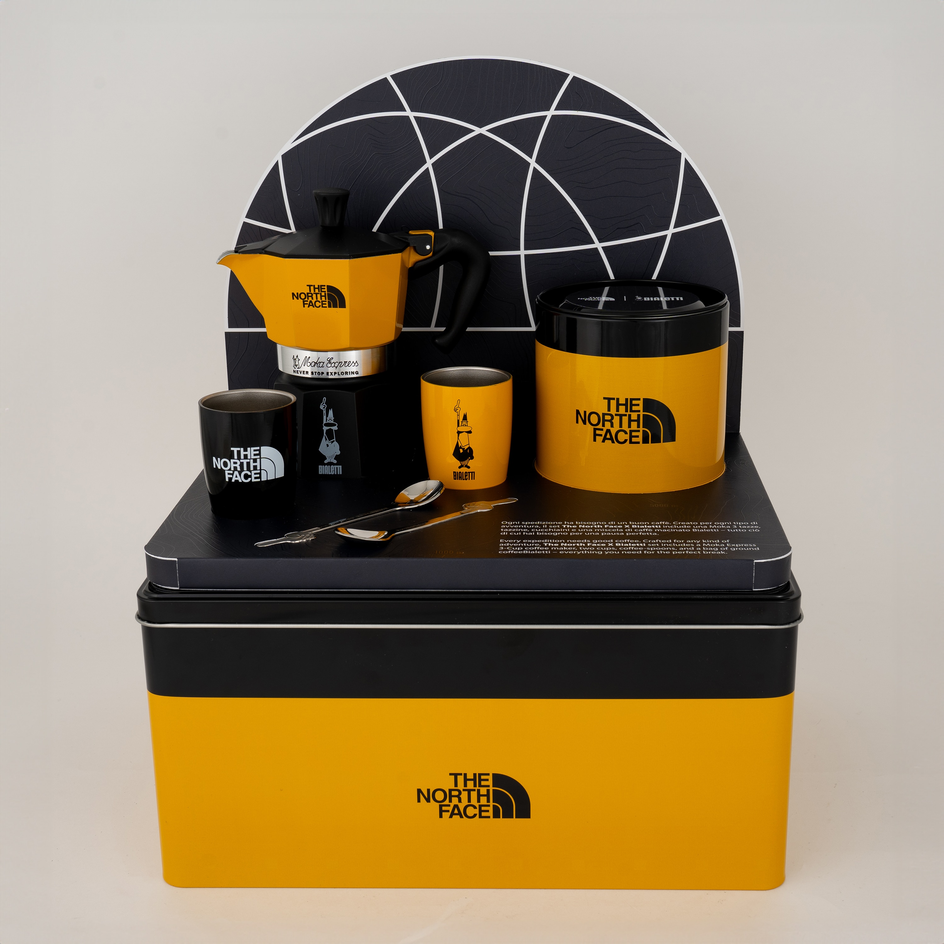 Set de cafetera Moka North Face Bialetti Mostaza · El Corte Inglés