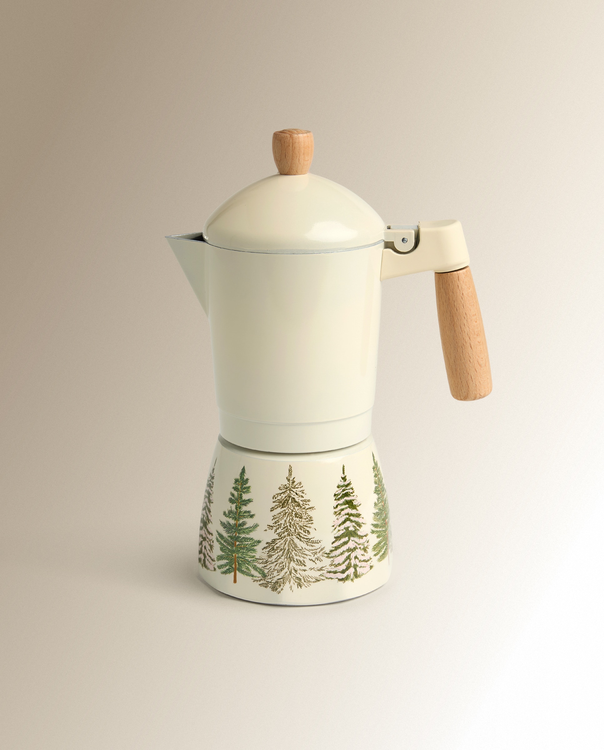 Imagen 0 de Cafetera italiana de aluminio Alpes Blanco