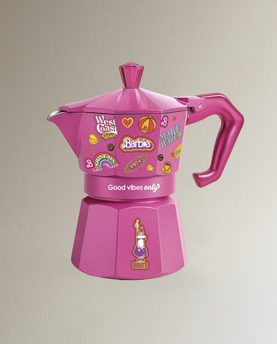 Cafetera Moka Express 3 tazas Barbie modelos surtidos Bialetti - Rosa Rosa-2