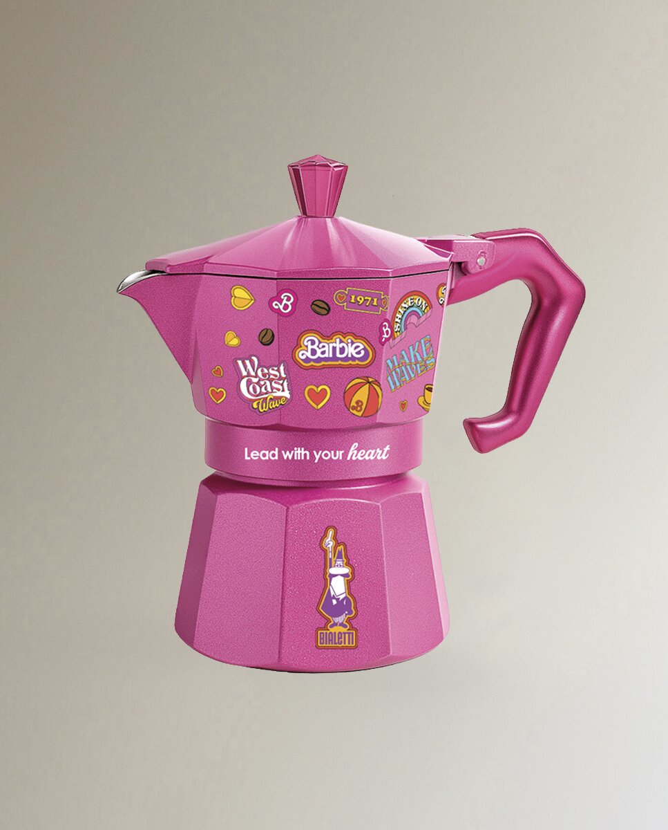 Cafetera Moka Express 3 tazas Barbie modelos surtidos Bialetti - Rosa Rosa-4