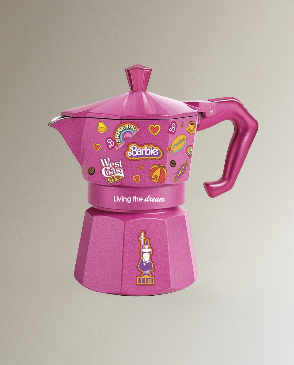 Cafetera Moka Express 3 tazas Barbie modelos surtidos Bialetti - Rosa Rosa-5