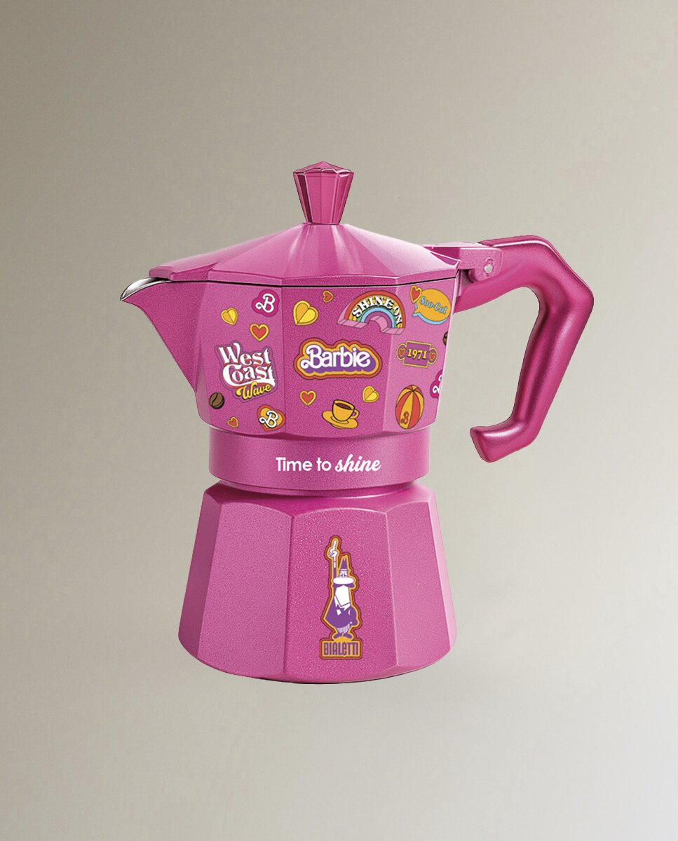 Cafetera Moka Express 3 tazas Barbie modelos surtidos Bialetti - Rosa Rosa-6
