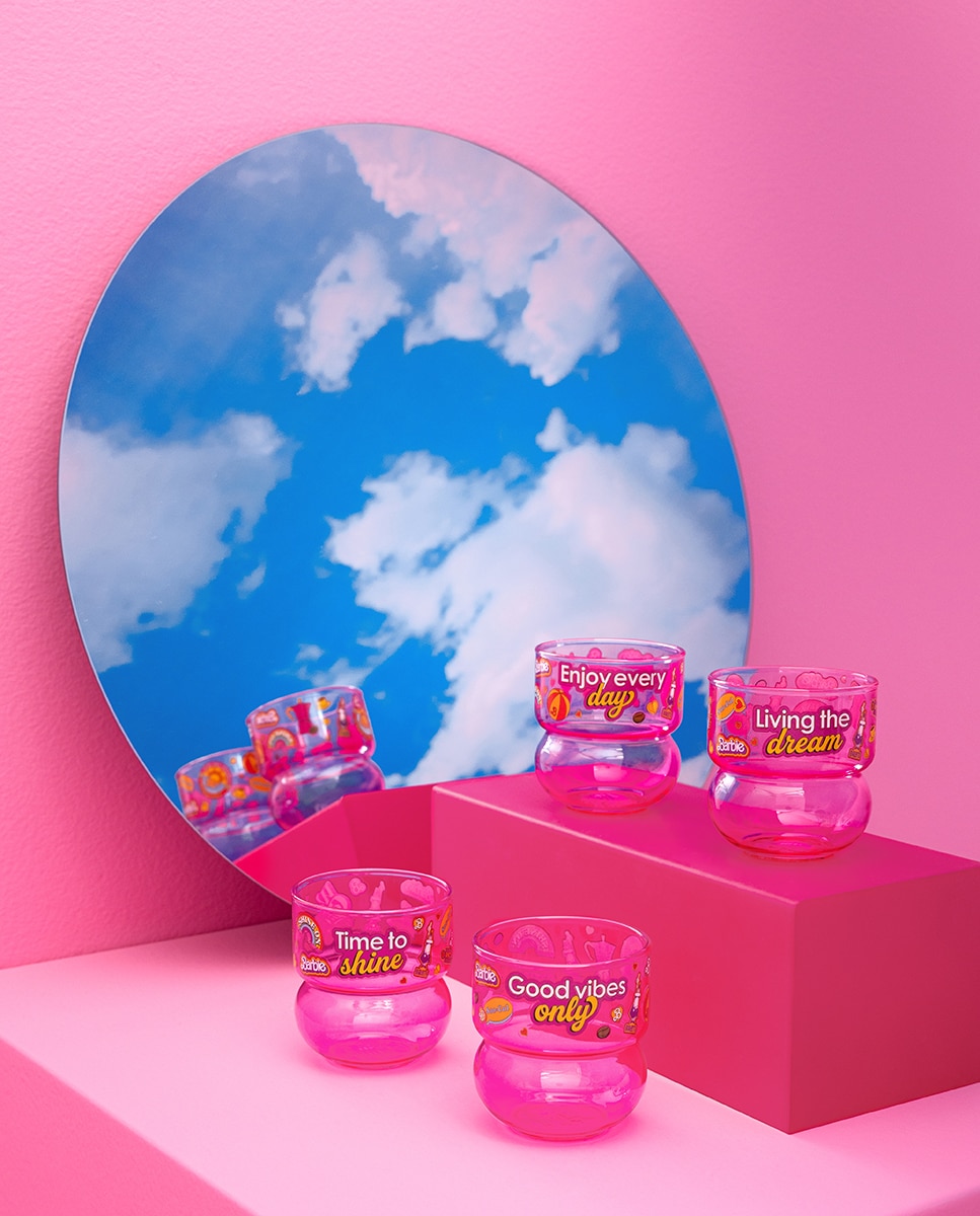 Set de 4 tazas cónicas Barbie Bialetti - Rosa Rosa-2
