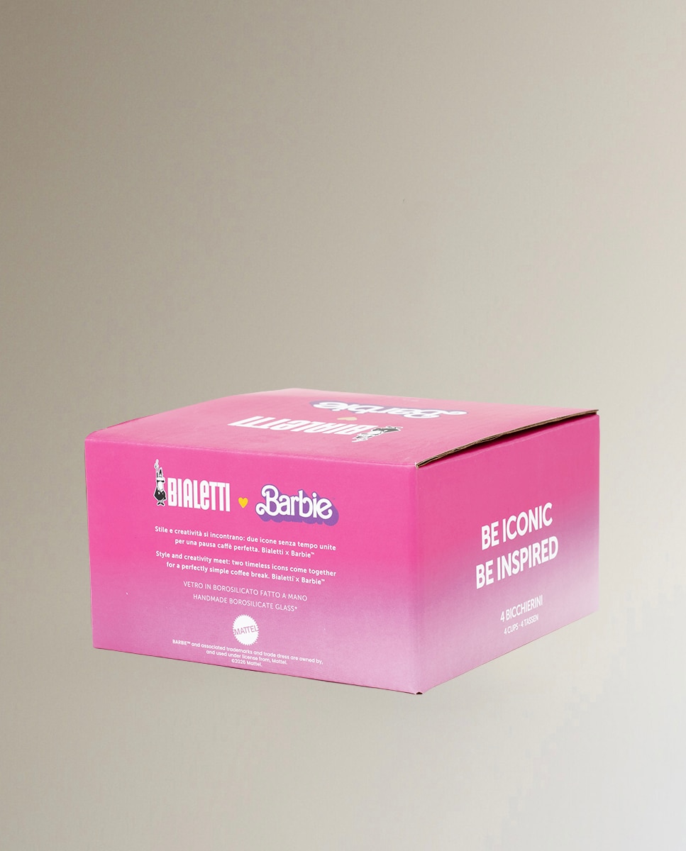 Set de 4 tazas cónicas Barbie Bialetti - Rosa Rosa-3