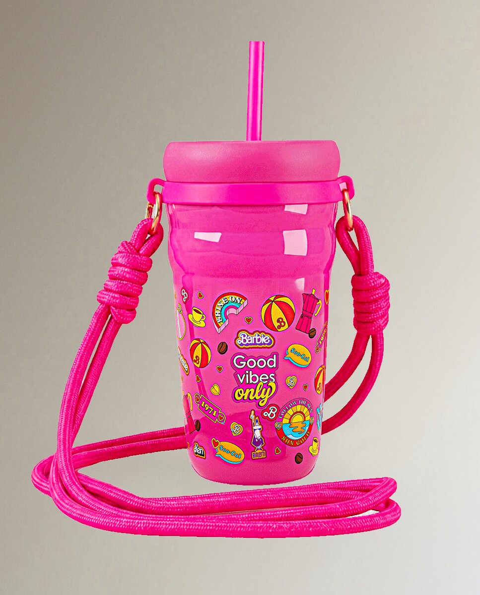 Imagen 0 de Tumbler con 2 tapas Barbie Bialetti Rosa