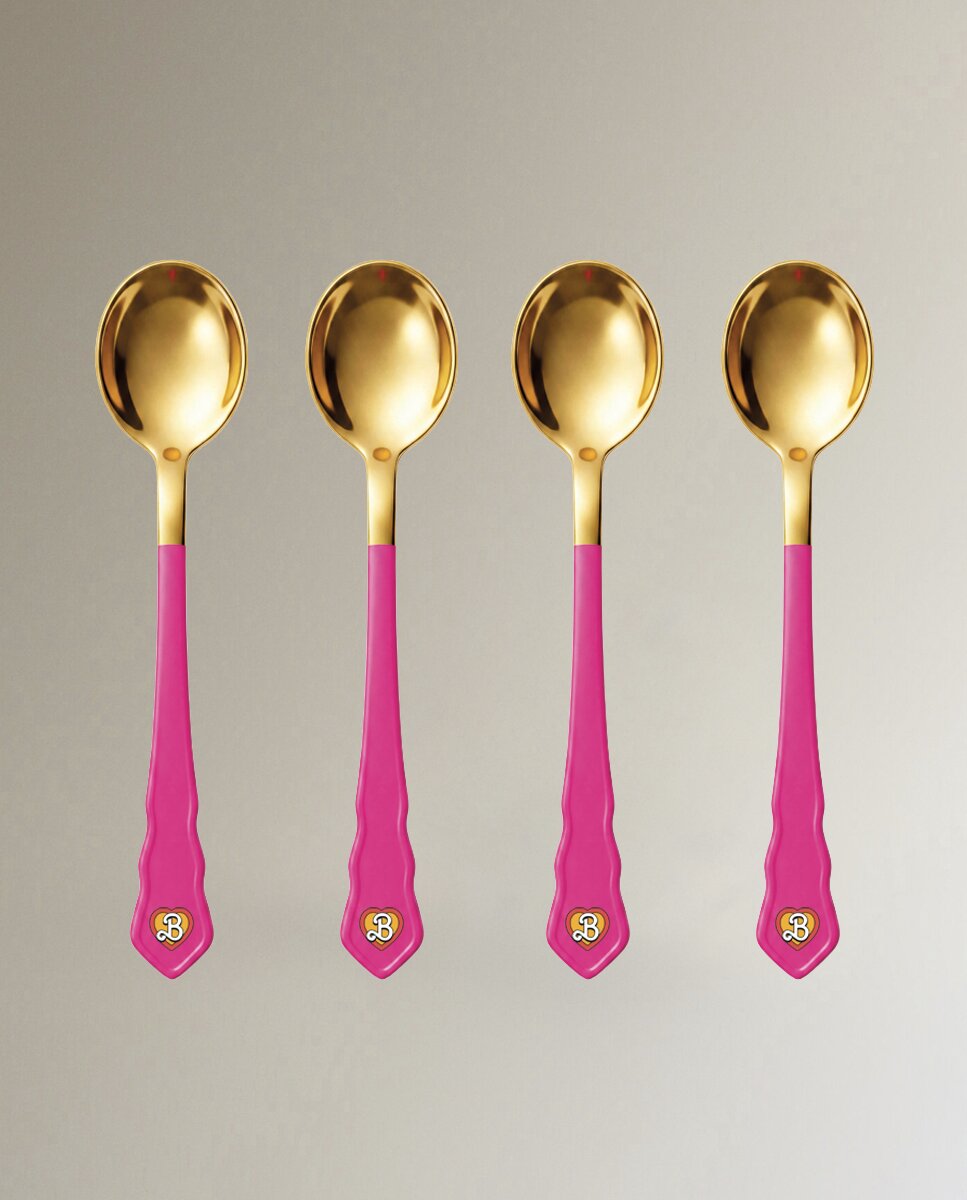 Imagen 0 de Set de 4 cucharillas de café Barbie Bialetti Rosa