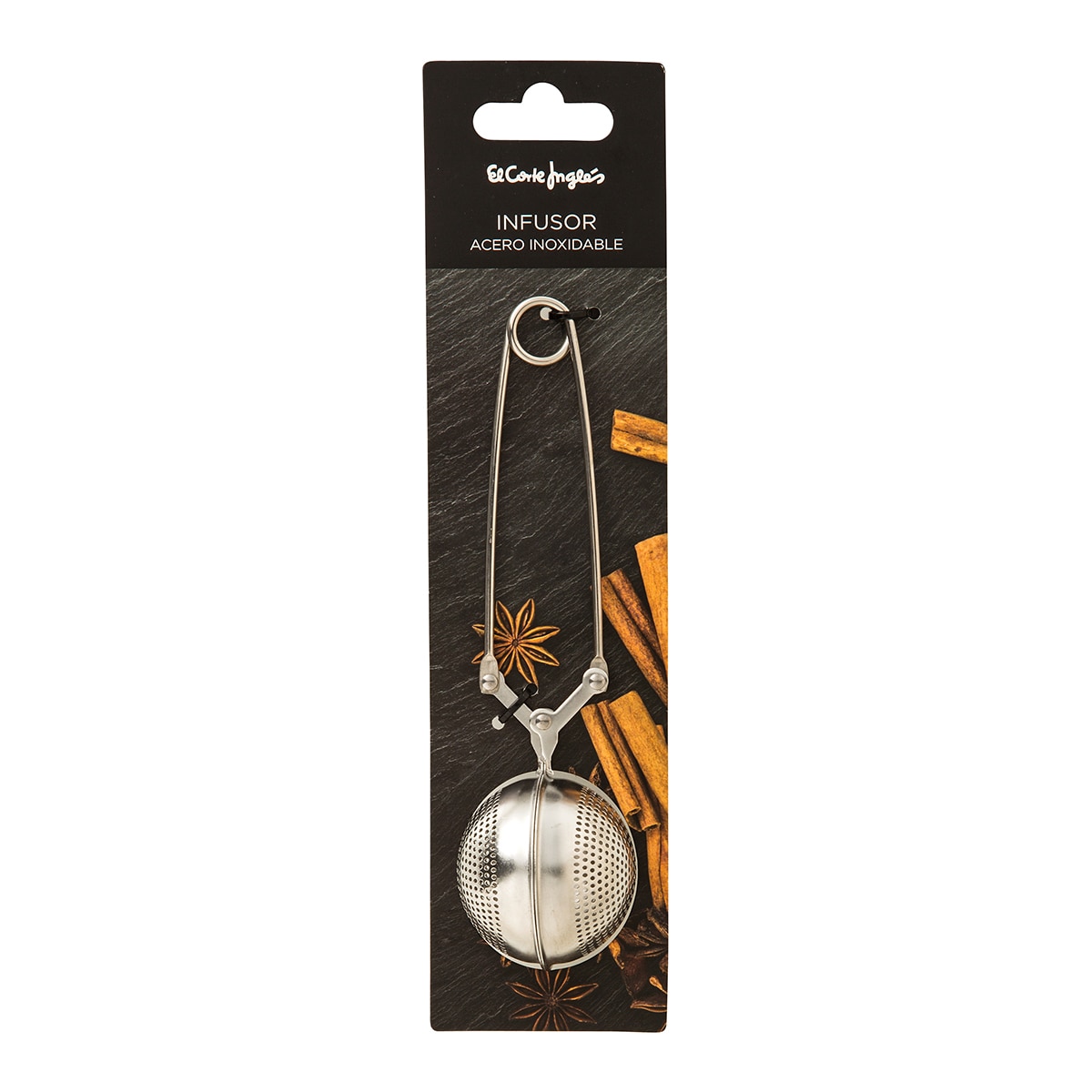 Infusor para chá Bola com pinça El Corte Inglés Aço-2