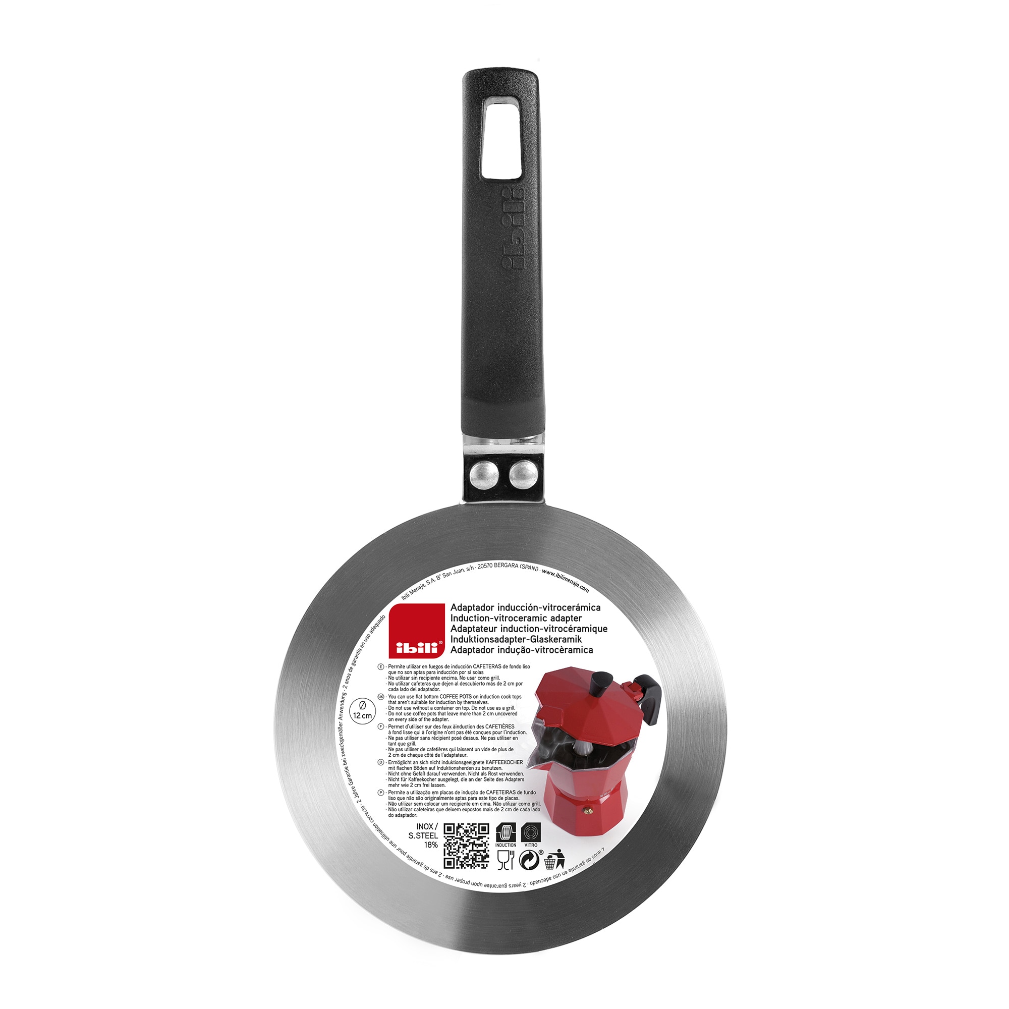 Placa de inducción para cafeteras Ibili Acero-2