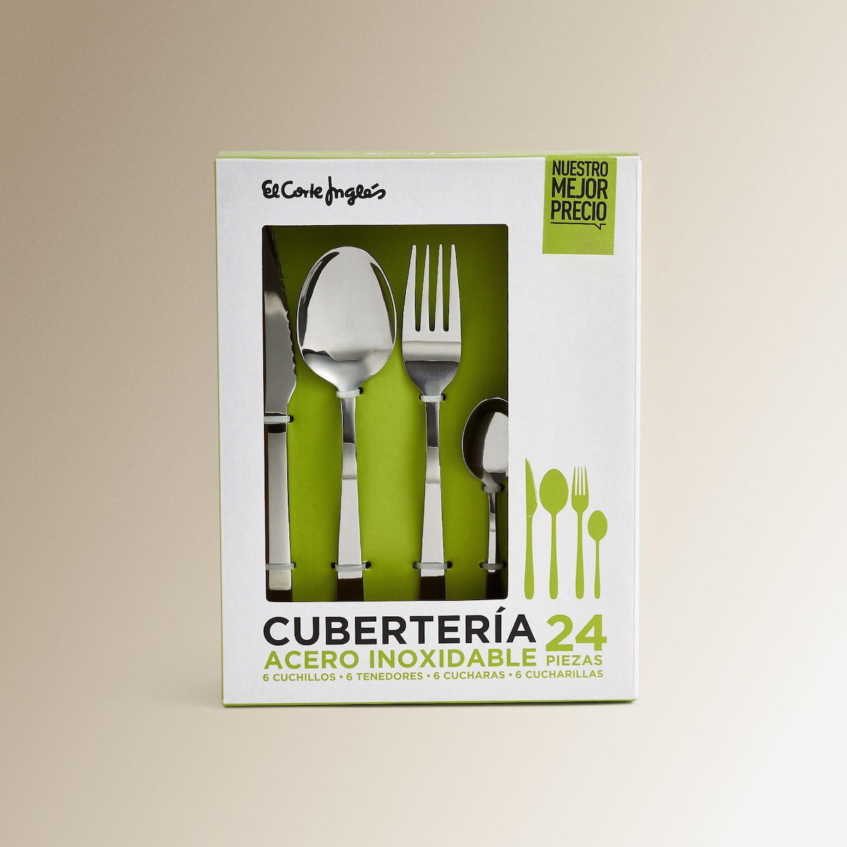 Cubertería de 24 piezas Nuestro Mejor Precio - El Corte Inglés Acero-9