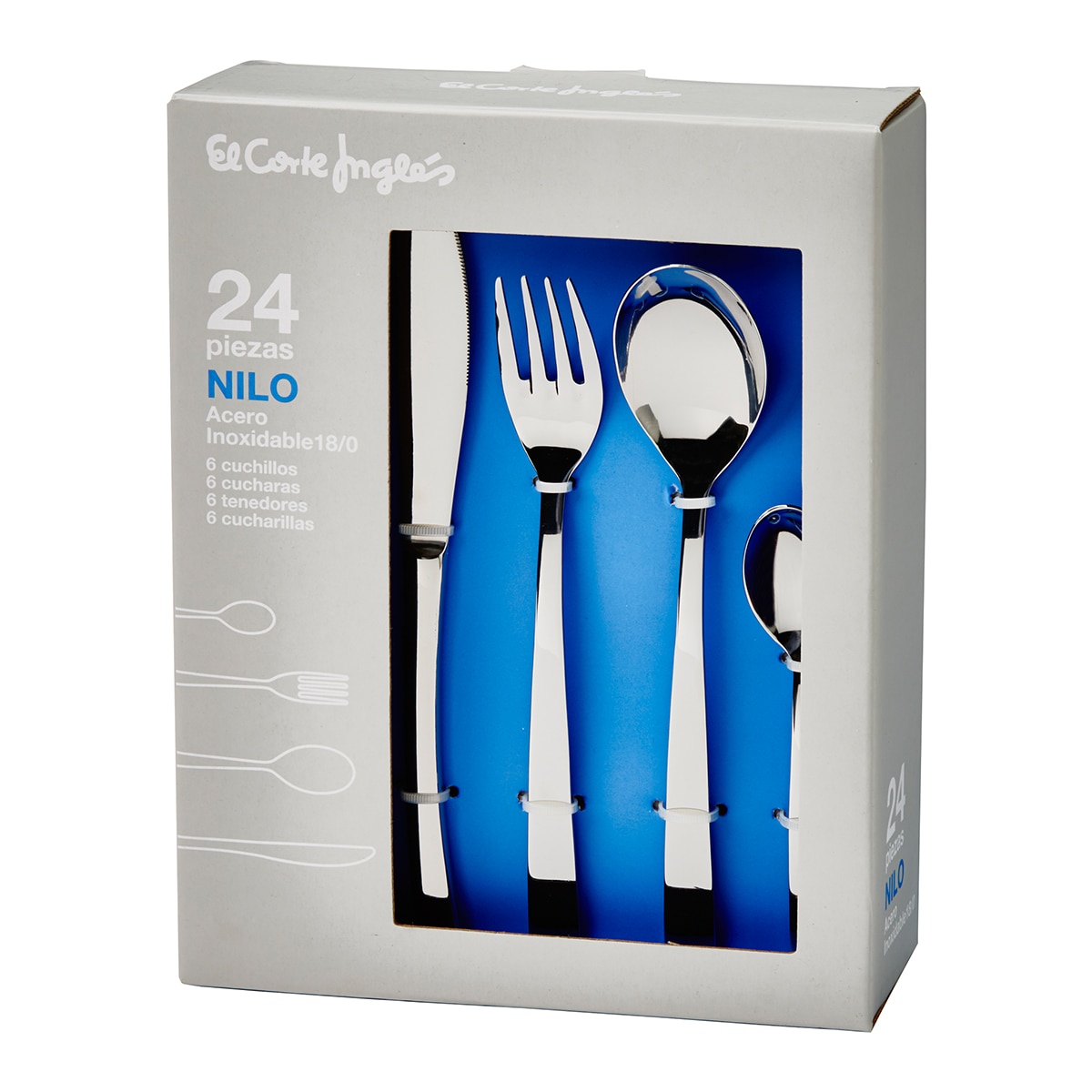 Faqueiro de 24 peças Nilo El Corte Inglés Aço-2