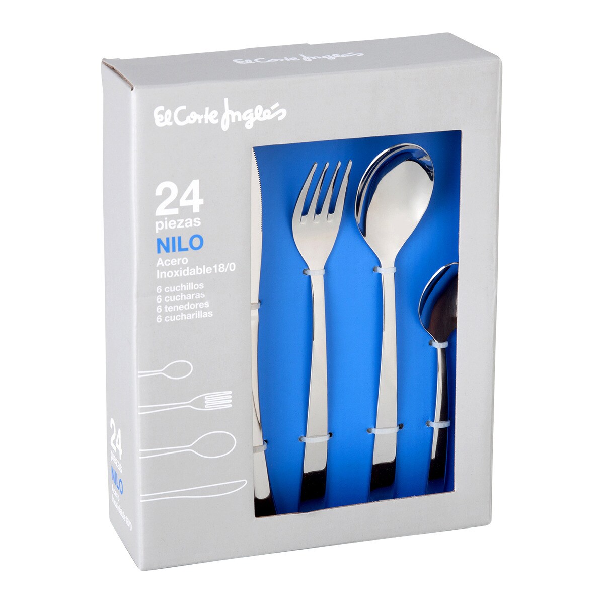 Faqueiro de 24 peças Nilo El Corte Inglés Aço-6