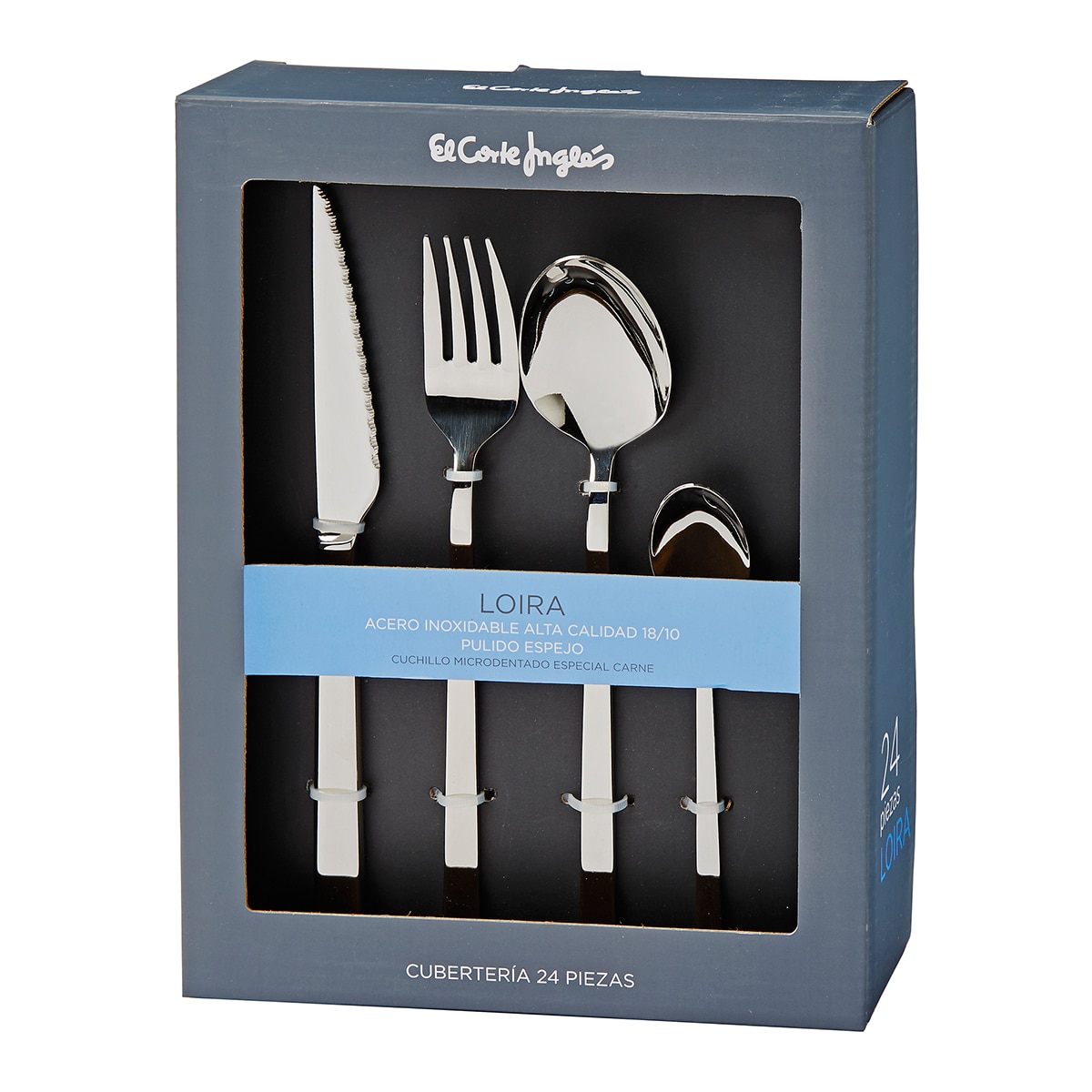 Faqueiro de 24 peças Loira Aço-2