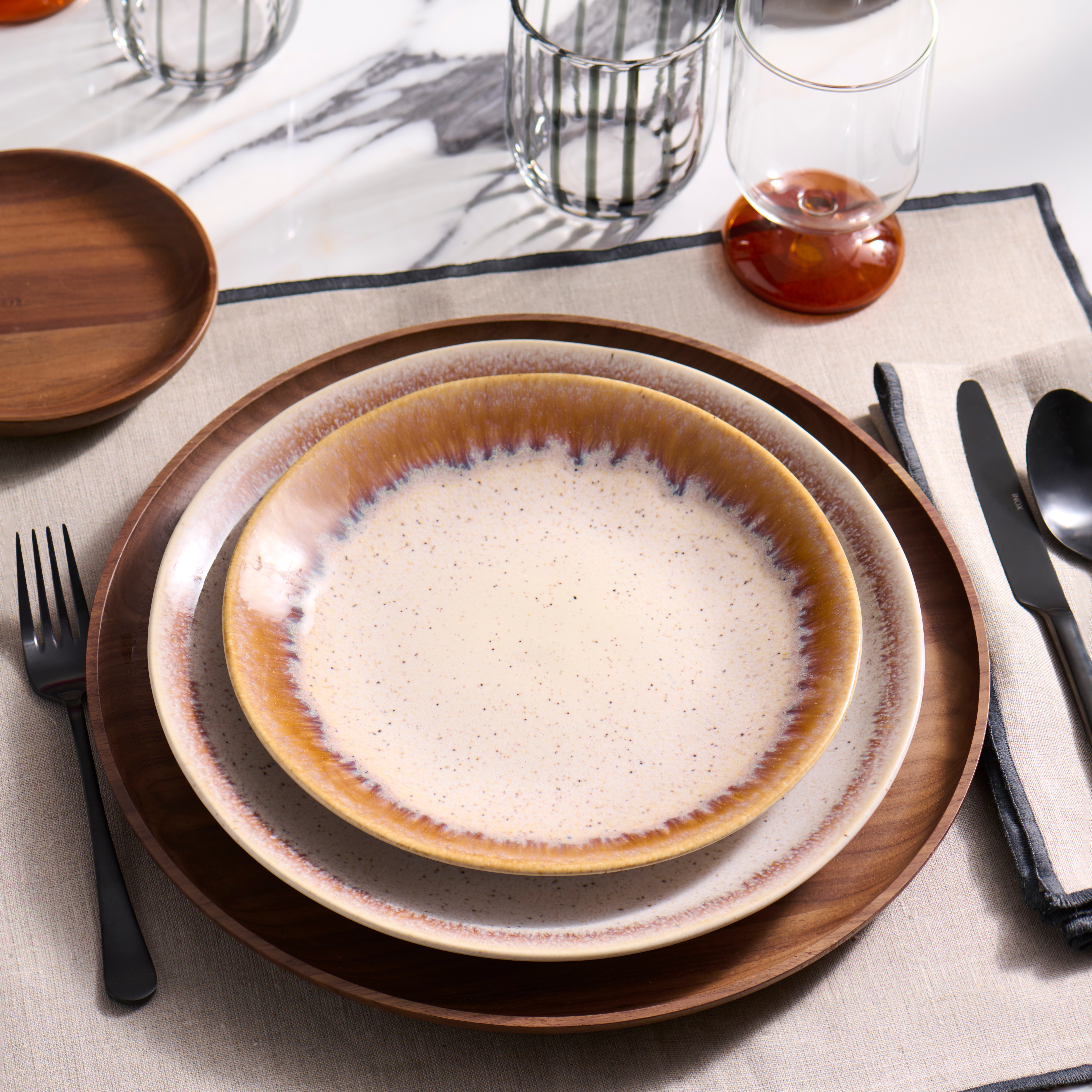 Faqueiro de 24 peças Glomma Preto-15