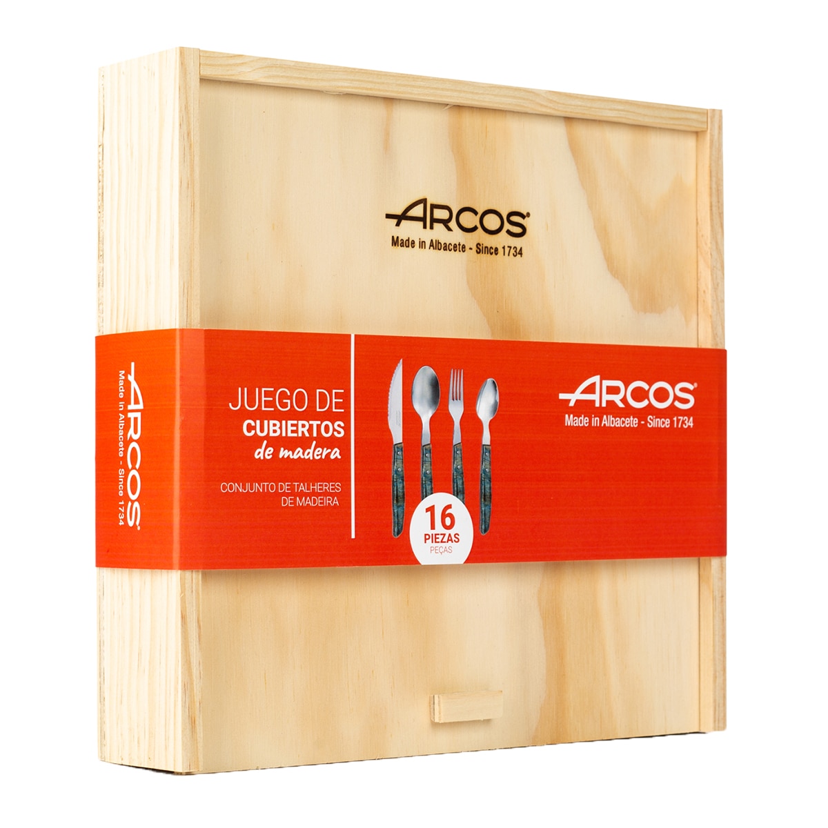 Faqueiro de 16 Peças com Estojo Arcos Verde-7