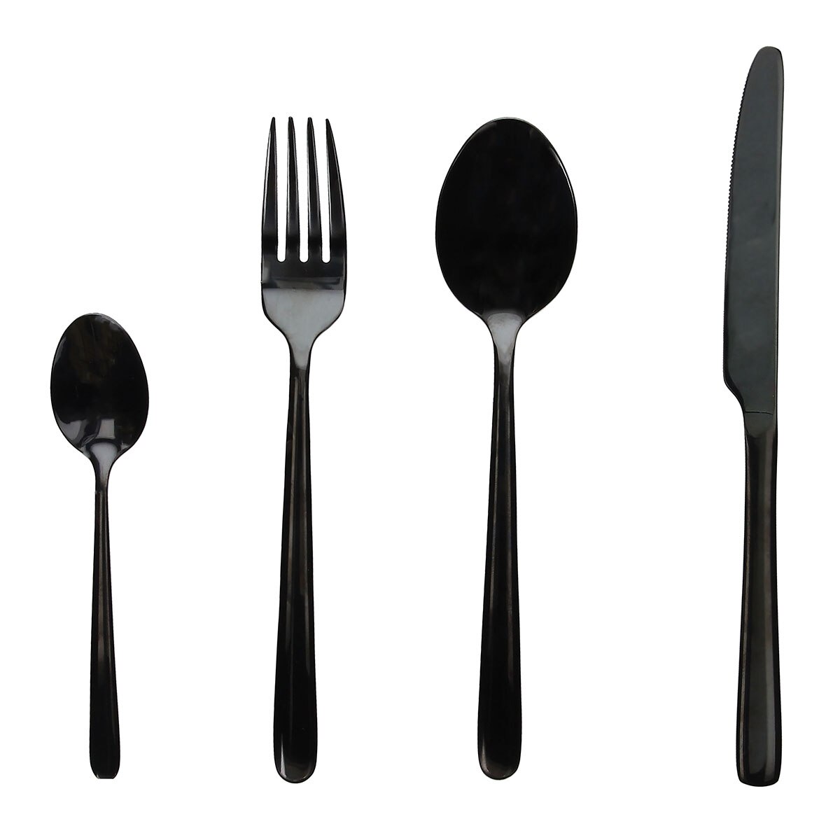 Cubertería de 24 piezas acero inoxidable Grener Tognana Negro-1