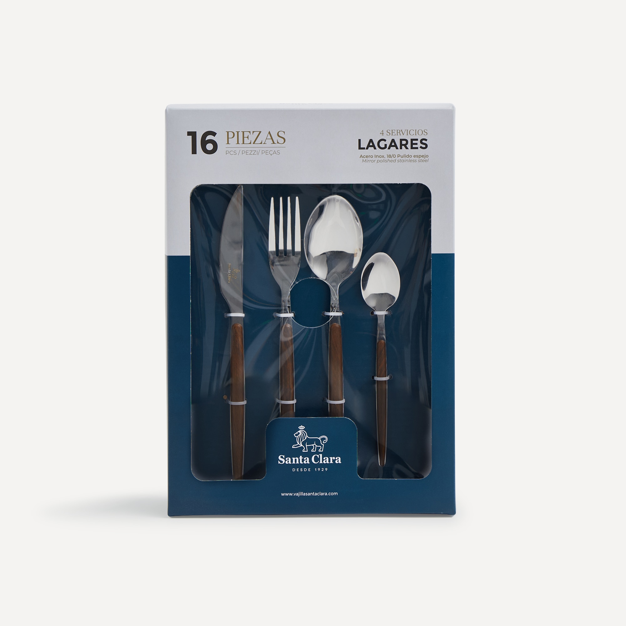 Cubertería de 16 piezas Lagares Santa Clara Acero-6