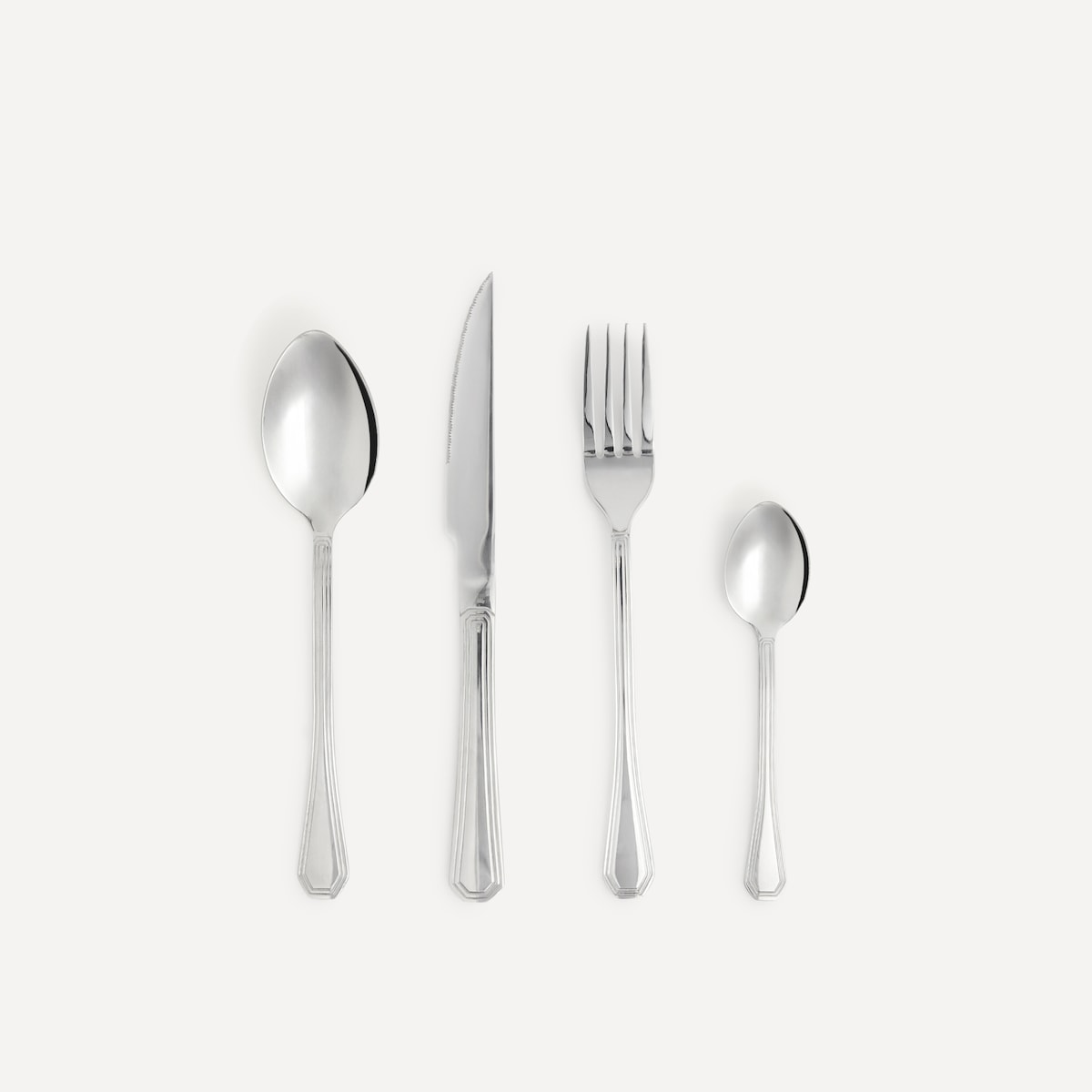 Cubertería de 24 piezas Elvas Basics El Corte Inglés Acero-1