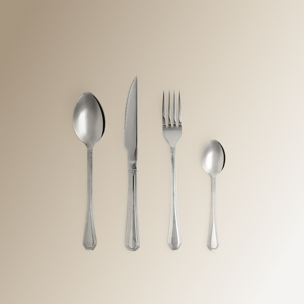 Cubertería de 24 piezas Elvas Basics El Corte Inglés Acero-2