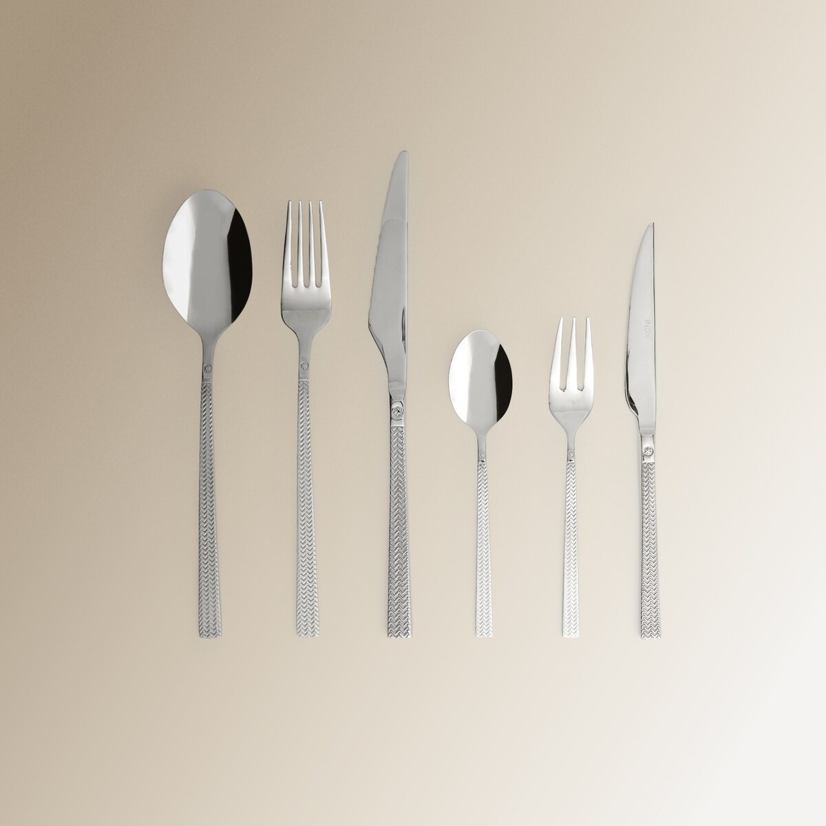 Cubertería de 24 piezas Florencia Basics El Corte Inglés Acero-2