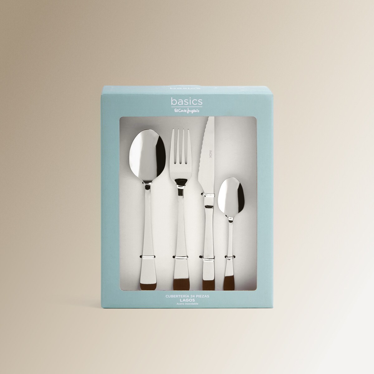 Cubertería de 24 piezas Lagos Basics El Corte Inglés Acero-7