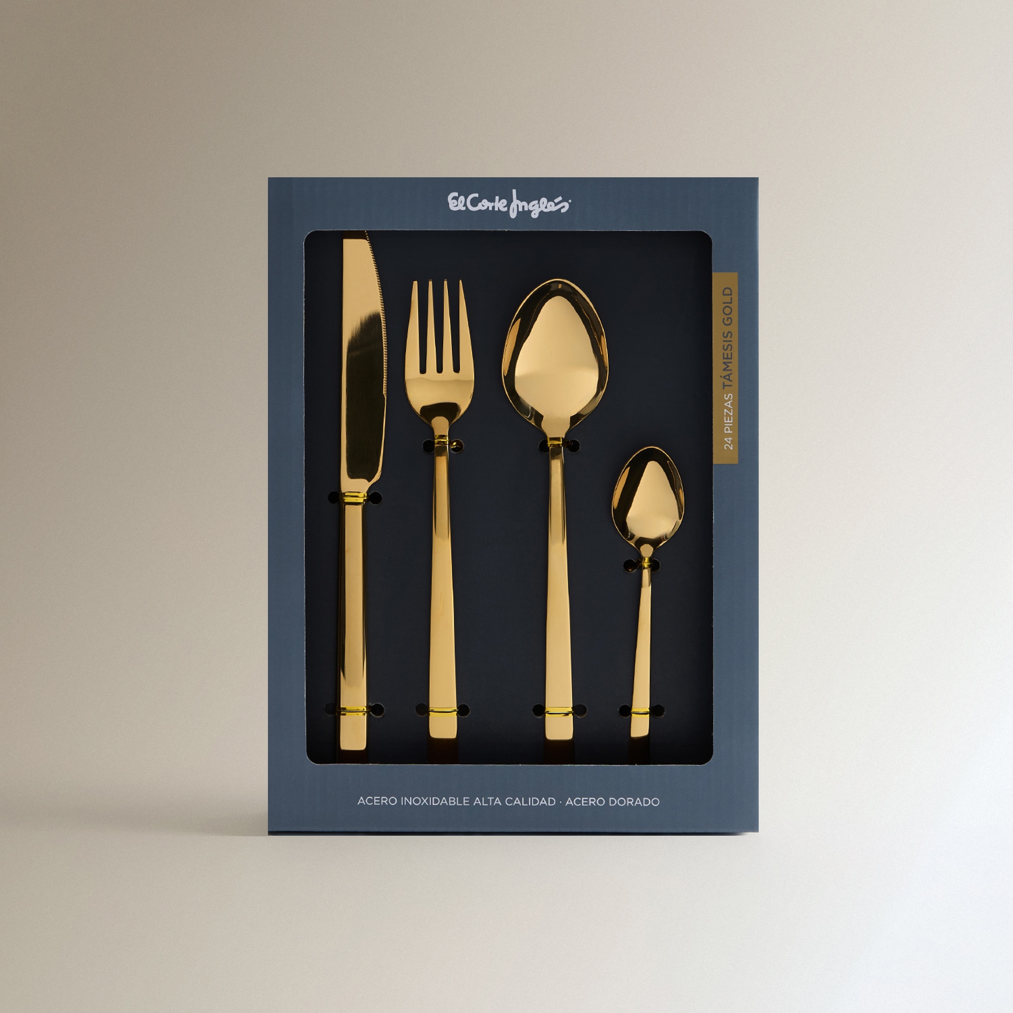 Faqueiro de 24 Peças Thamesis Gold Dourado-8