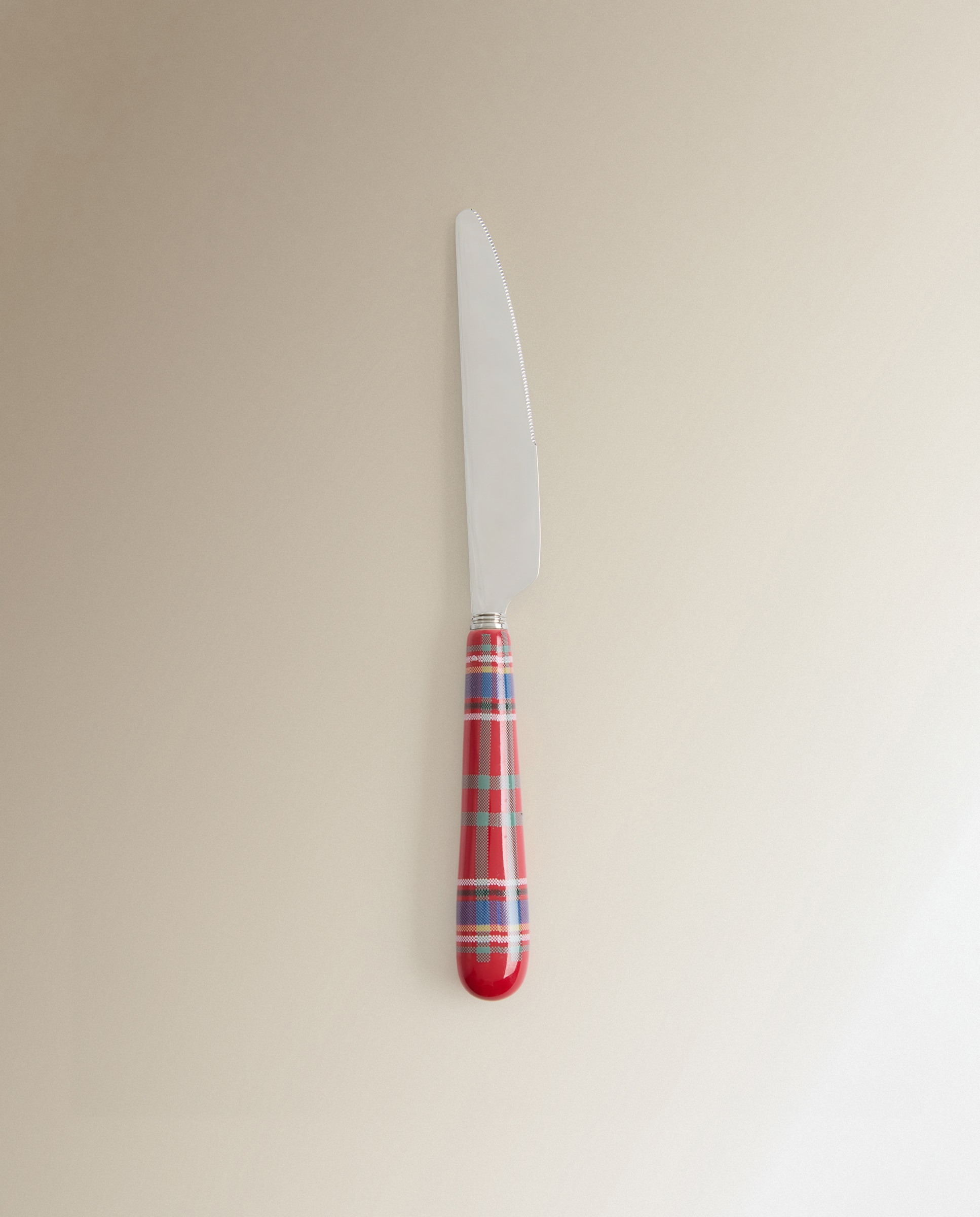 Conjunto de 16 Talheres Fabricados em Aço Inox 18/10 com Cabo de Cerâmica Decorado Vermelho-3
