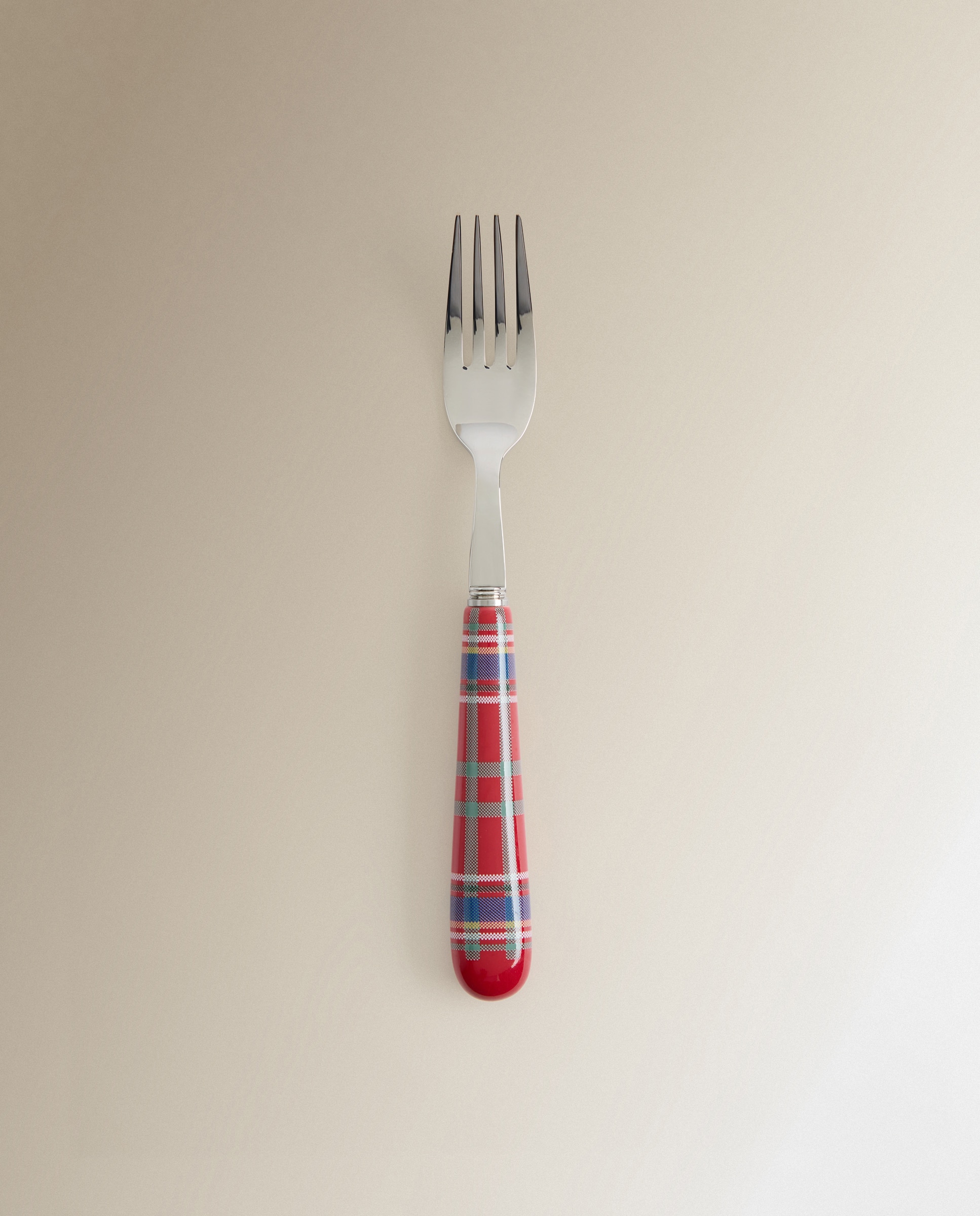 Conjunto de 16 Talheres Fabricados em Aço Inox 18/10 com Cabo de Cerâmica Decorado Vermelho-4