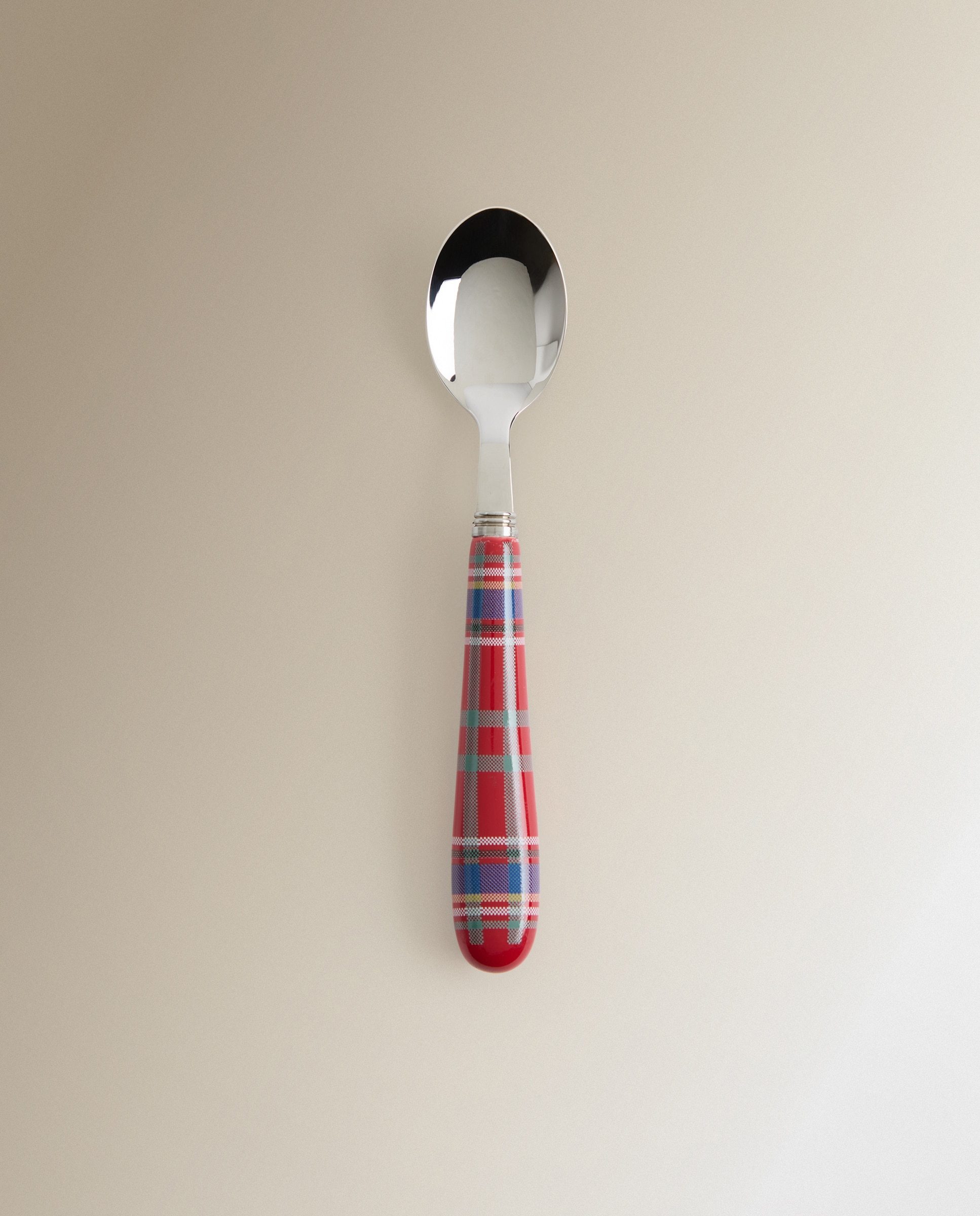 Conjunto de 16 Talheres Fabricados em Aço Inox 18/10 com Cabo de Cerâmica Decorado Vermelho-5