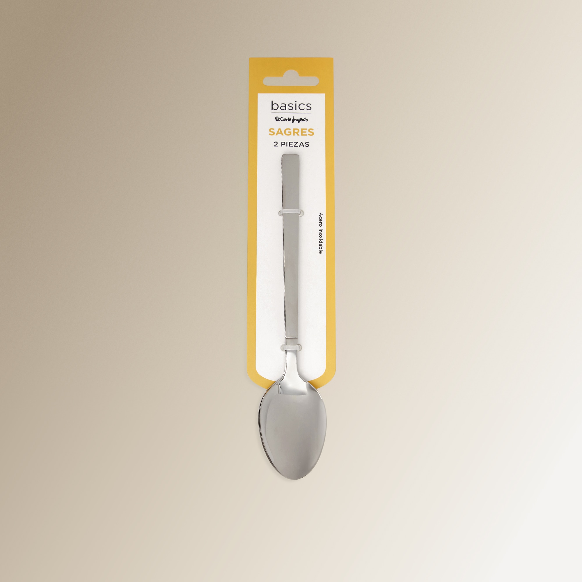Pack de 2 cucharas de mesa Sagres Basics El Corte Inglés Acero-4