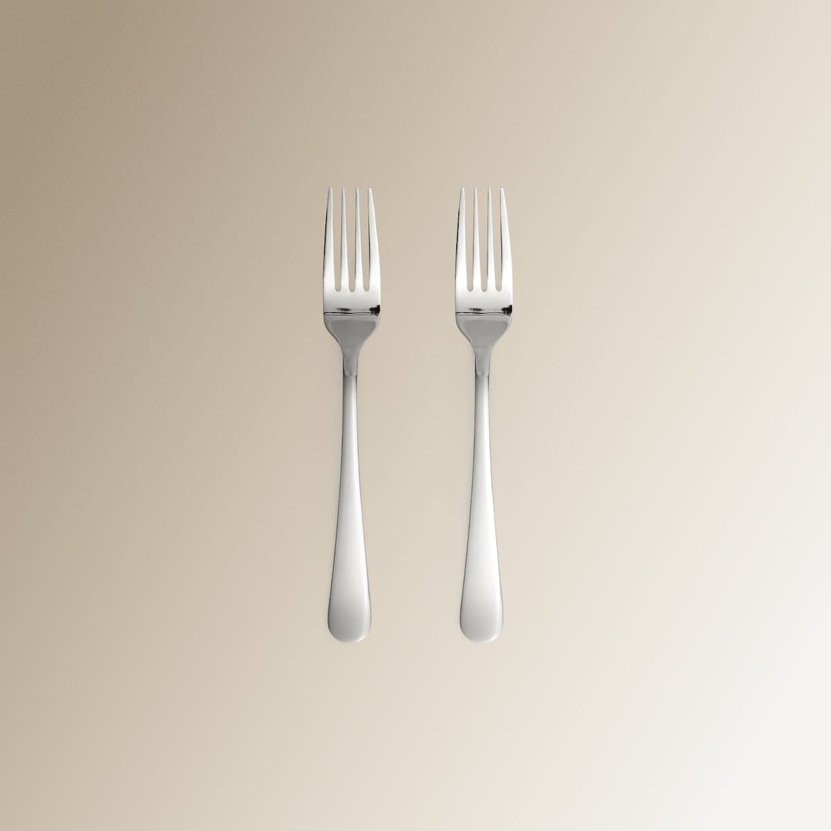 Pack de 2 tenedores de mesa Lagos Basics El Corte Inglés Acero-1